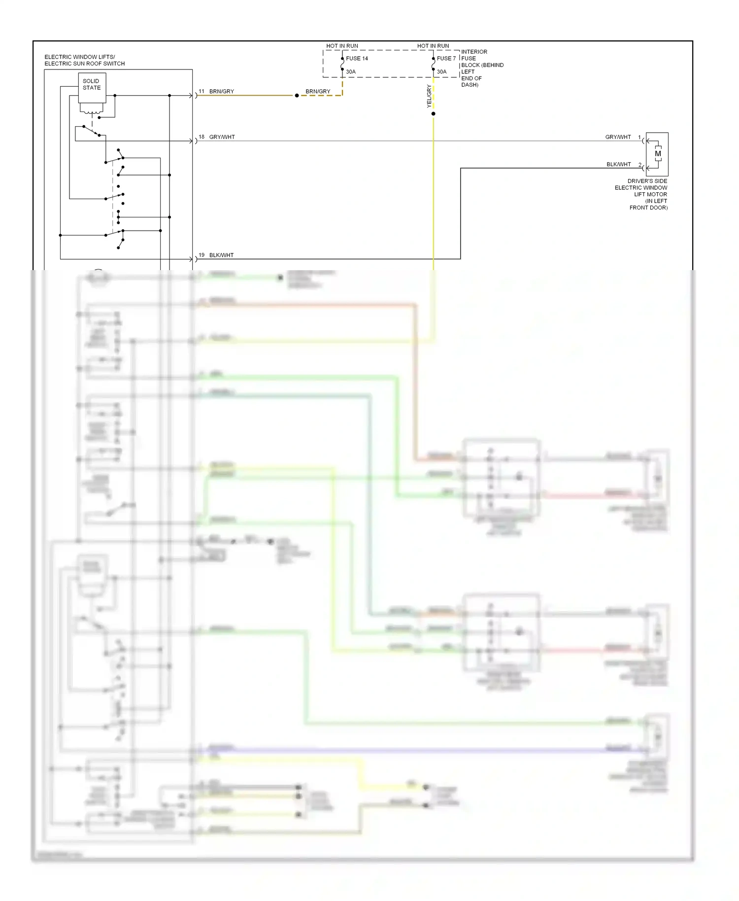 Saab 9-3 I (1998-2003) solid state wiring diagram  (3 of 4)