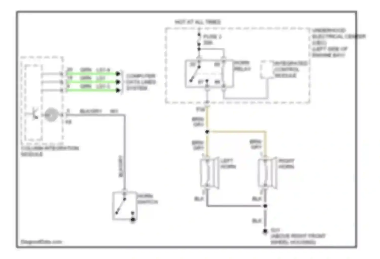 9-3 Saab II (2002-2008): Horn circuit