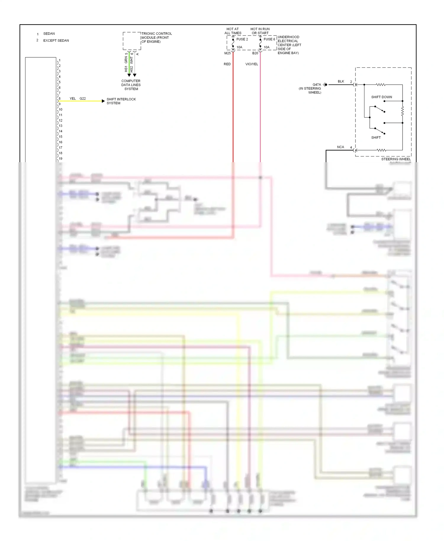 Saab 9-3 II (2002-2008) computer data lines system wiring diagram  (53 of 60)