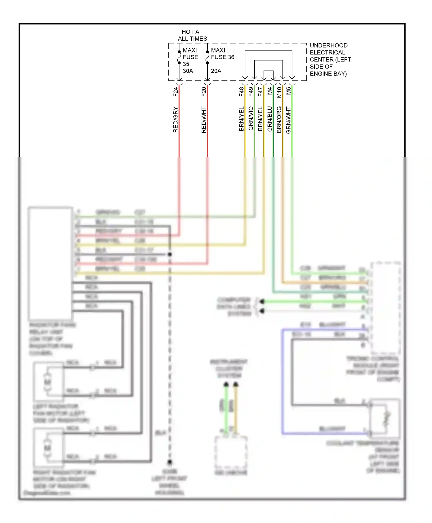 Saab 9-3 II (2002-2008) computer data lines system wiring diagram  (11 of 60)