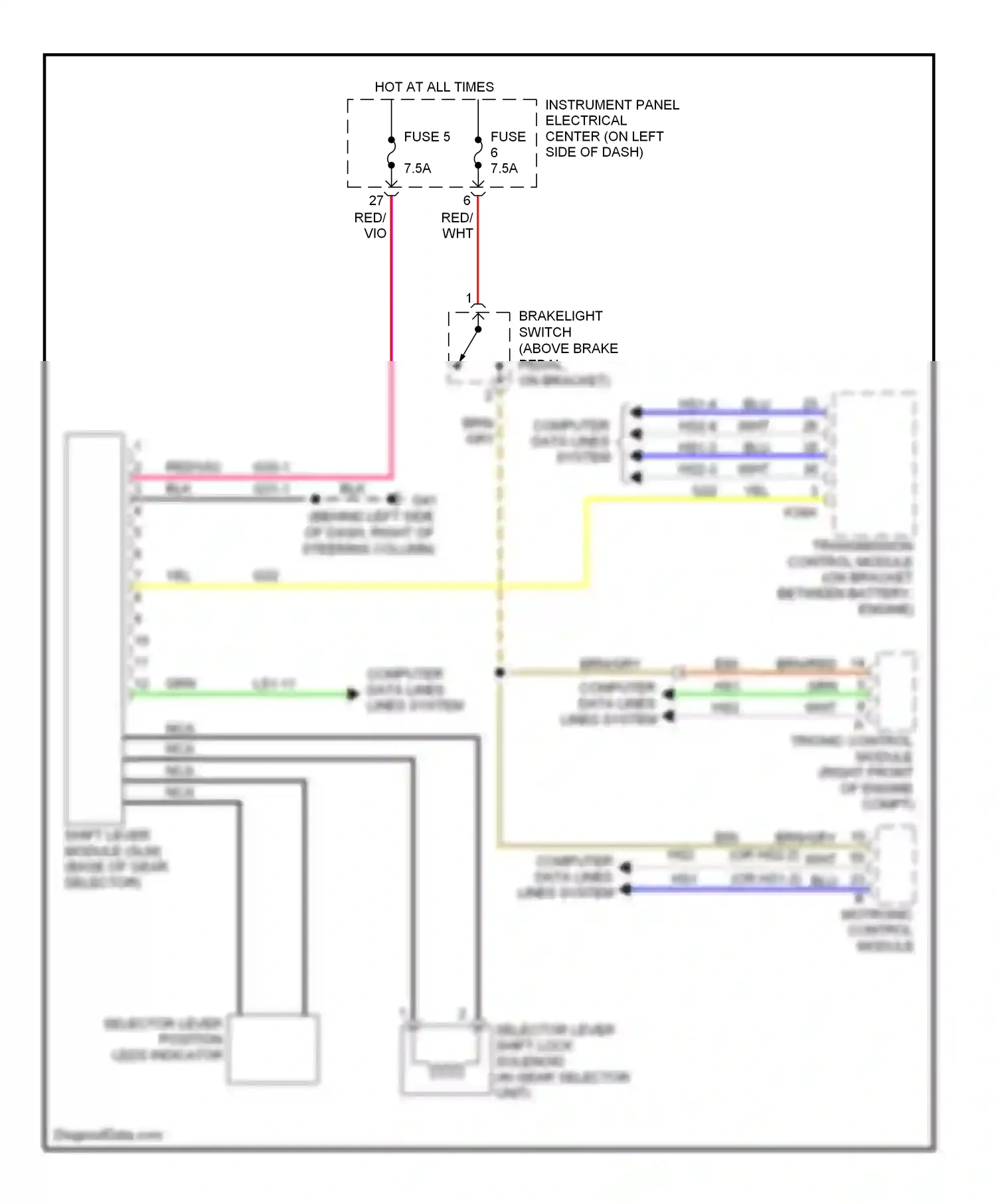 Saab 9-3 II (2002-2008) computer data lines system wiring diagram  (49 of 60)