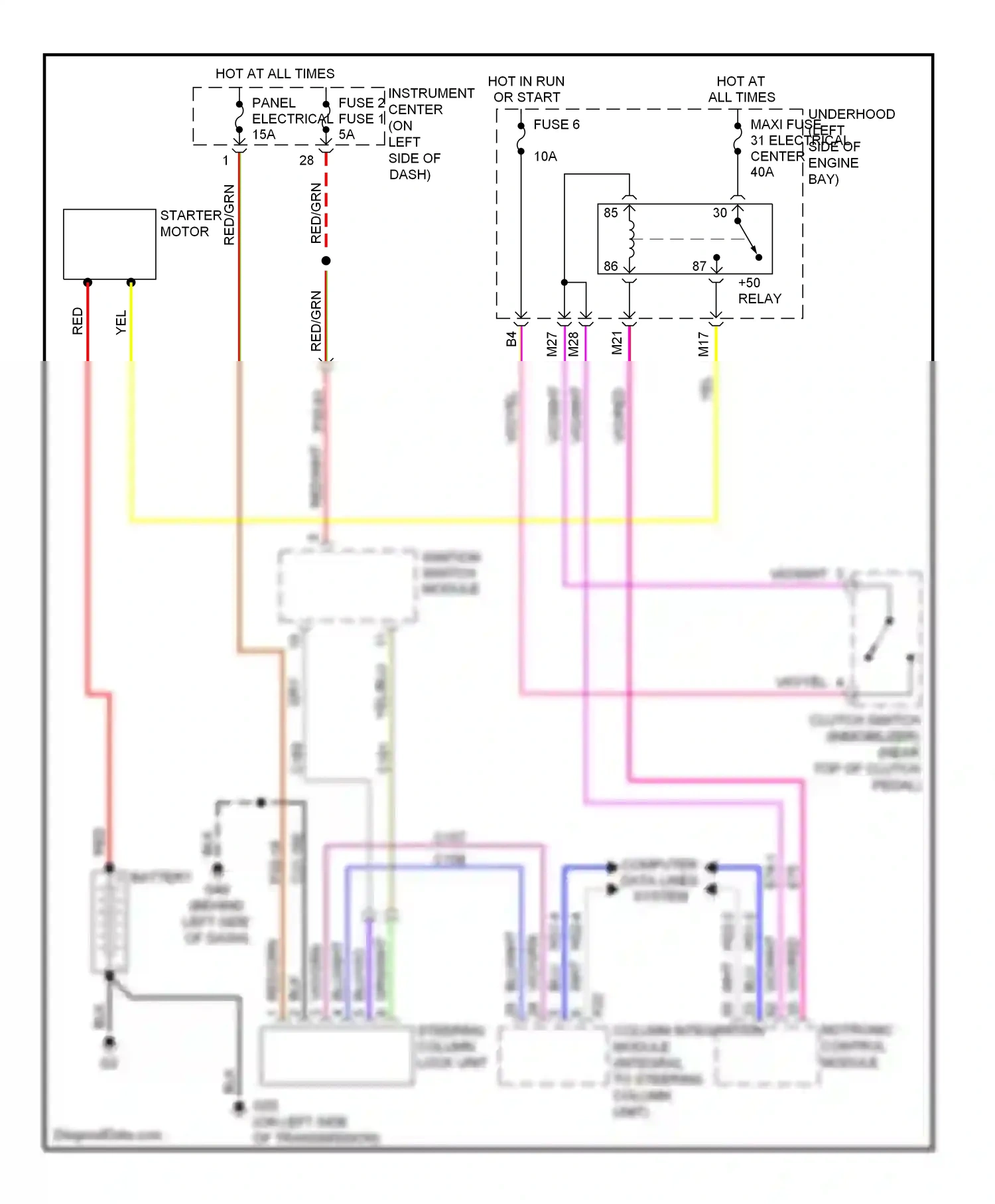 Saab 9-3 II (2002-2008) computer data lines system wiring diagram  (52 of 60)