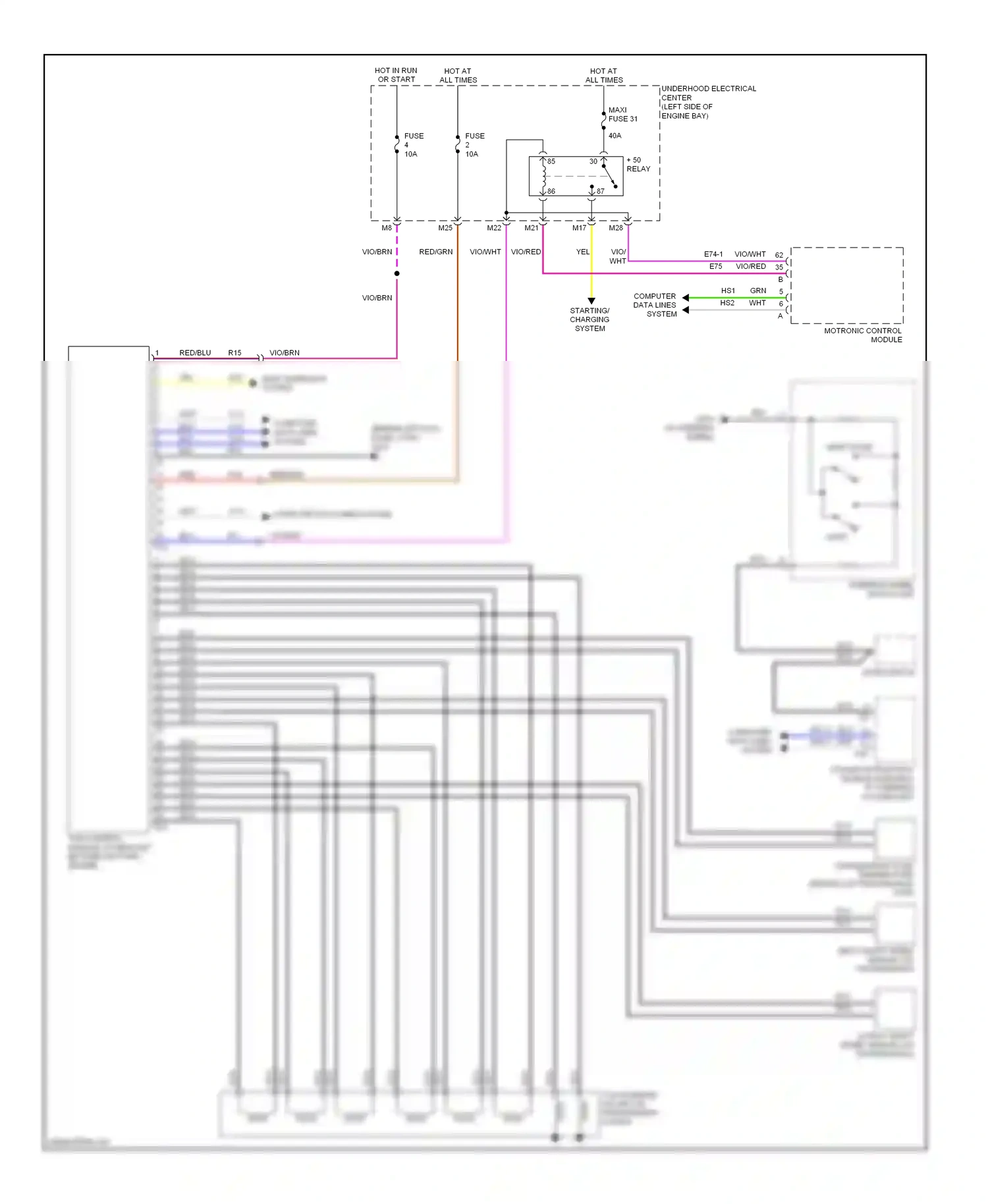 Saab 9-3 II (2002-2008) computer data lines system wiring diagram  (54 of 60)