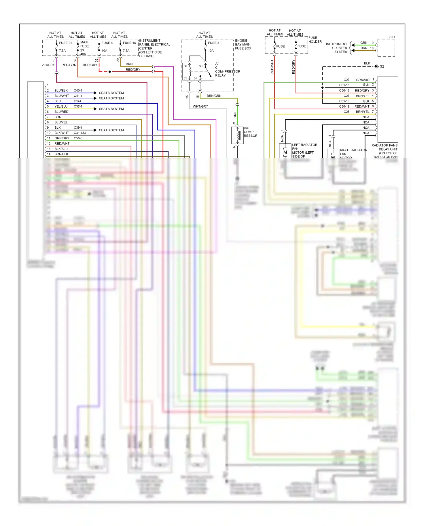 Saab 9-3 II (2002-2008) computer data lines system wiring diagram  (6 of 60)
