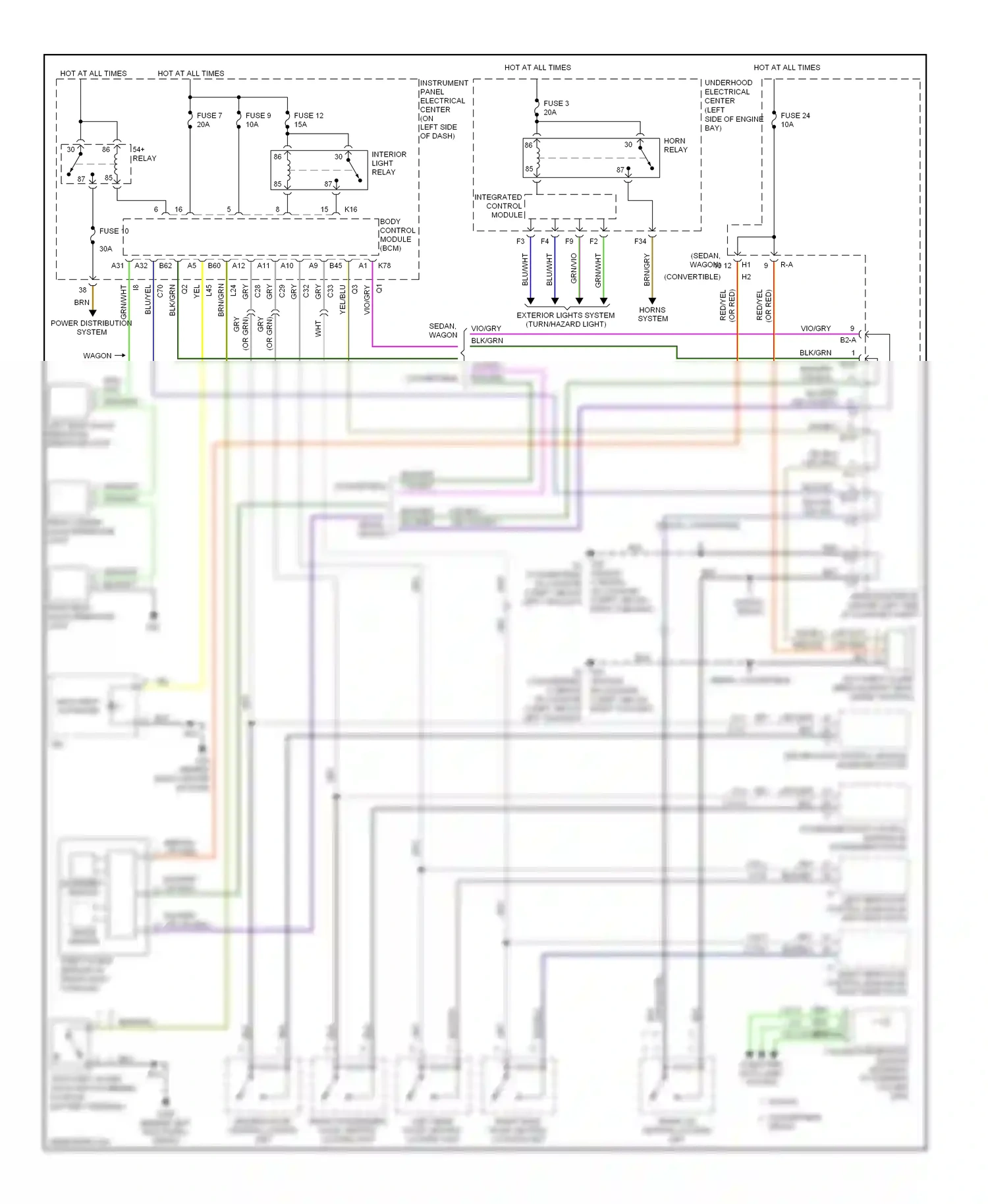 Saab 9-3 II (2002-2008) computer data lines system wiring diagram  (9 of 60)