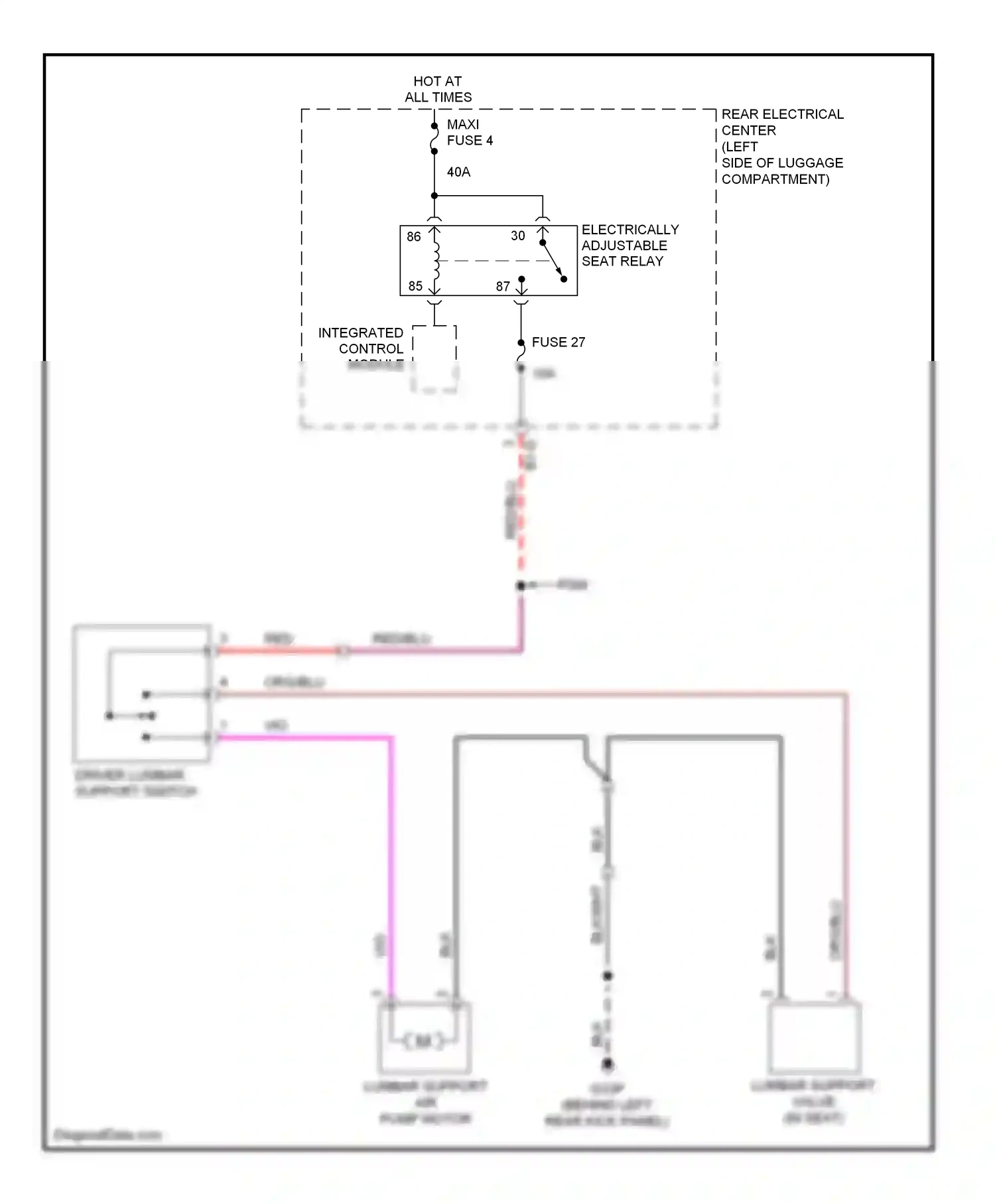 Saab 9-3 II (2002-2008) integrated control module wiring diagram  (8 of 18)