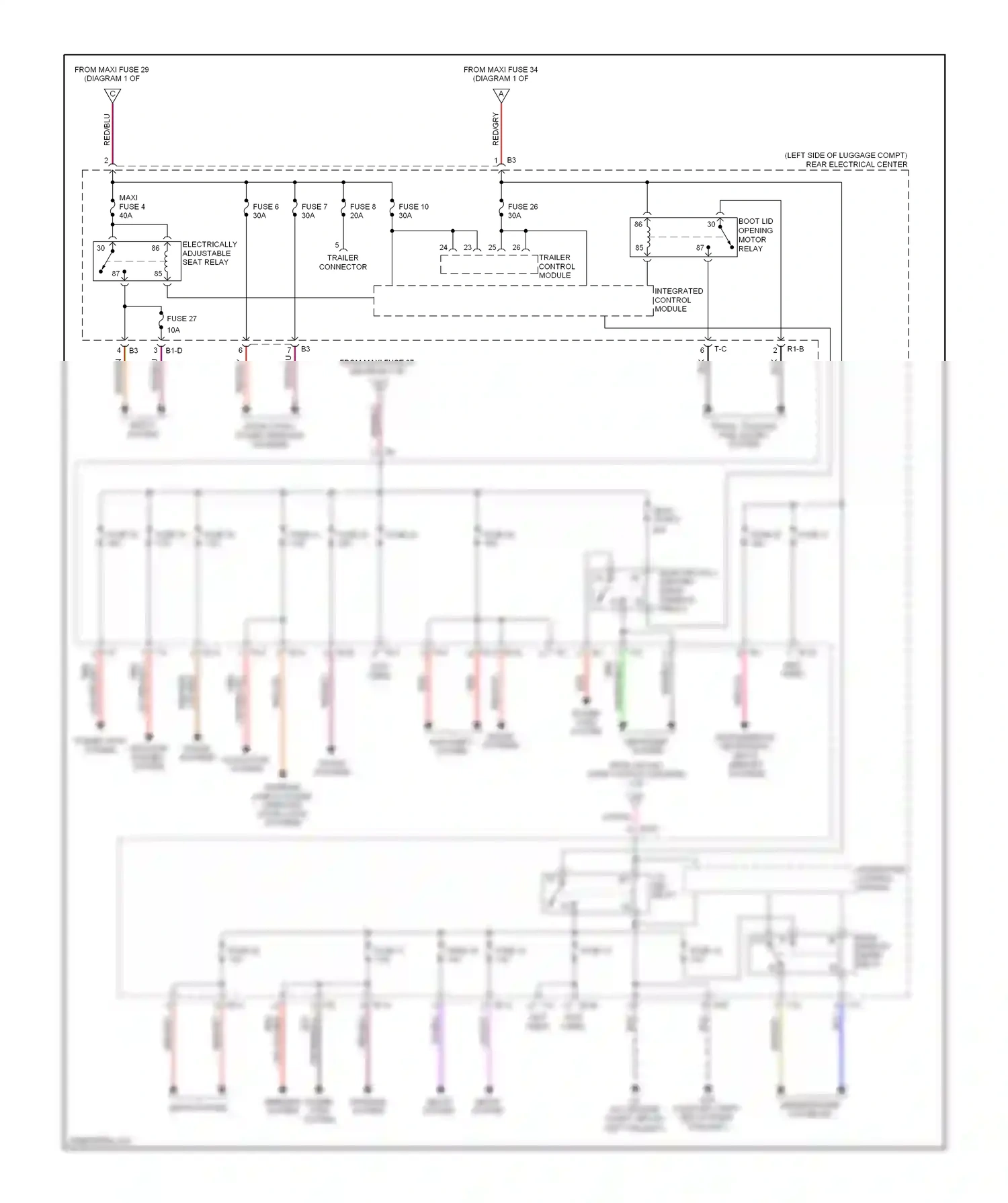Saab 9-3 II (2002-2008) integrated control module wiring diagram  (9 of 18)