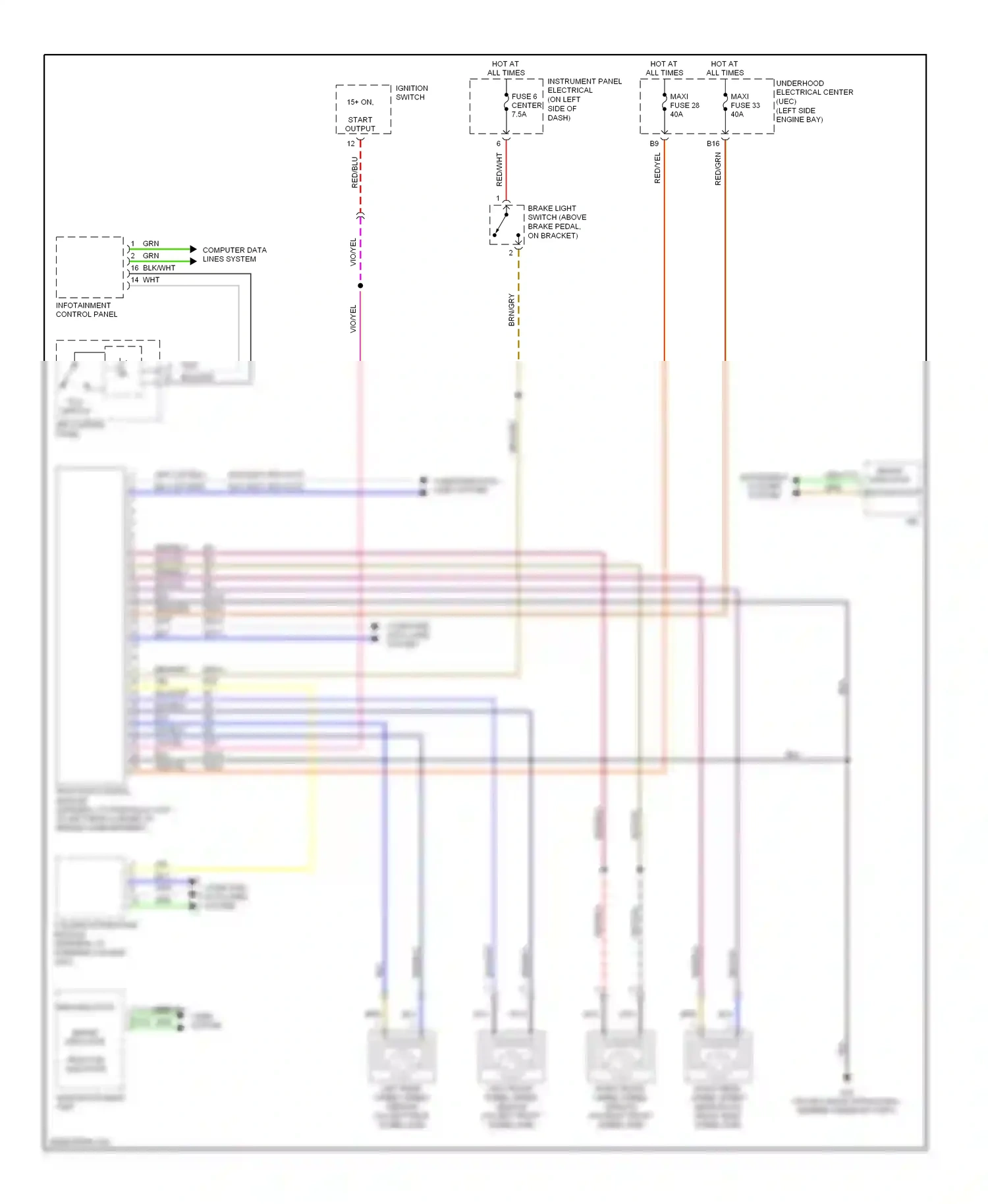 Saab 9-3 II (2002-2008) tcs switch wiring diagram  (1 of 1)