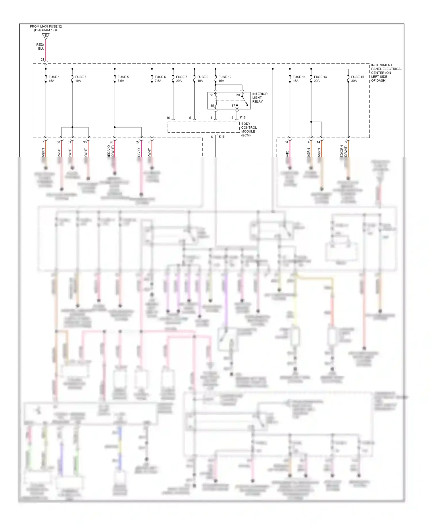 Saab 9-3 II (2002-2008) tcs/esp control module sid control panel wiring diagram  (1 of 1)