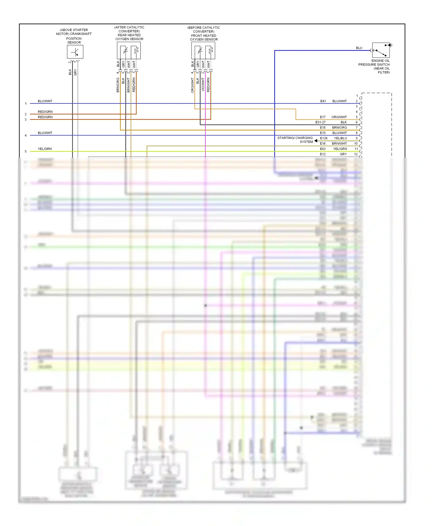 Saab 9-3 II (2002-2008) trionic engine control module wiring diagram  (1 of 1)