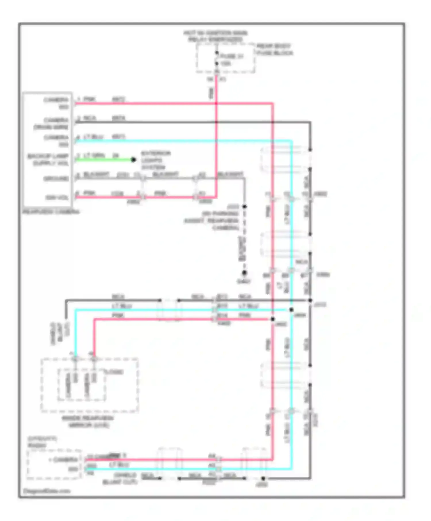 9-4X Saab I (2011-2011): Rear view camera circuit