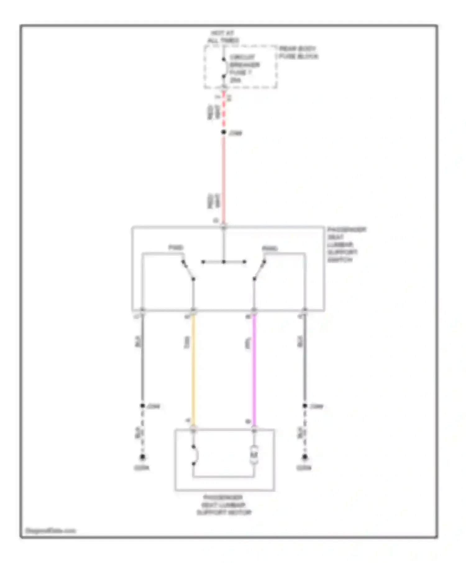 9-4X Saab I (2011-2011): Passenger"s lumbar circuit