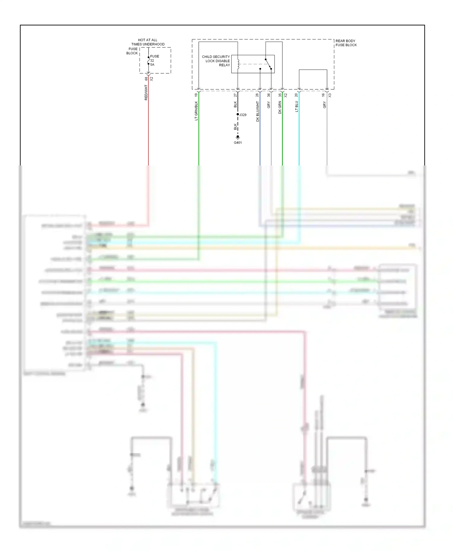 Saab 9-4X I (2011-2011) actuator rtn wiring diagram  (1 of 2)
