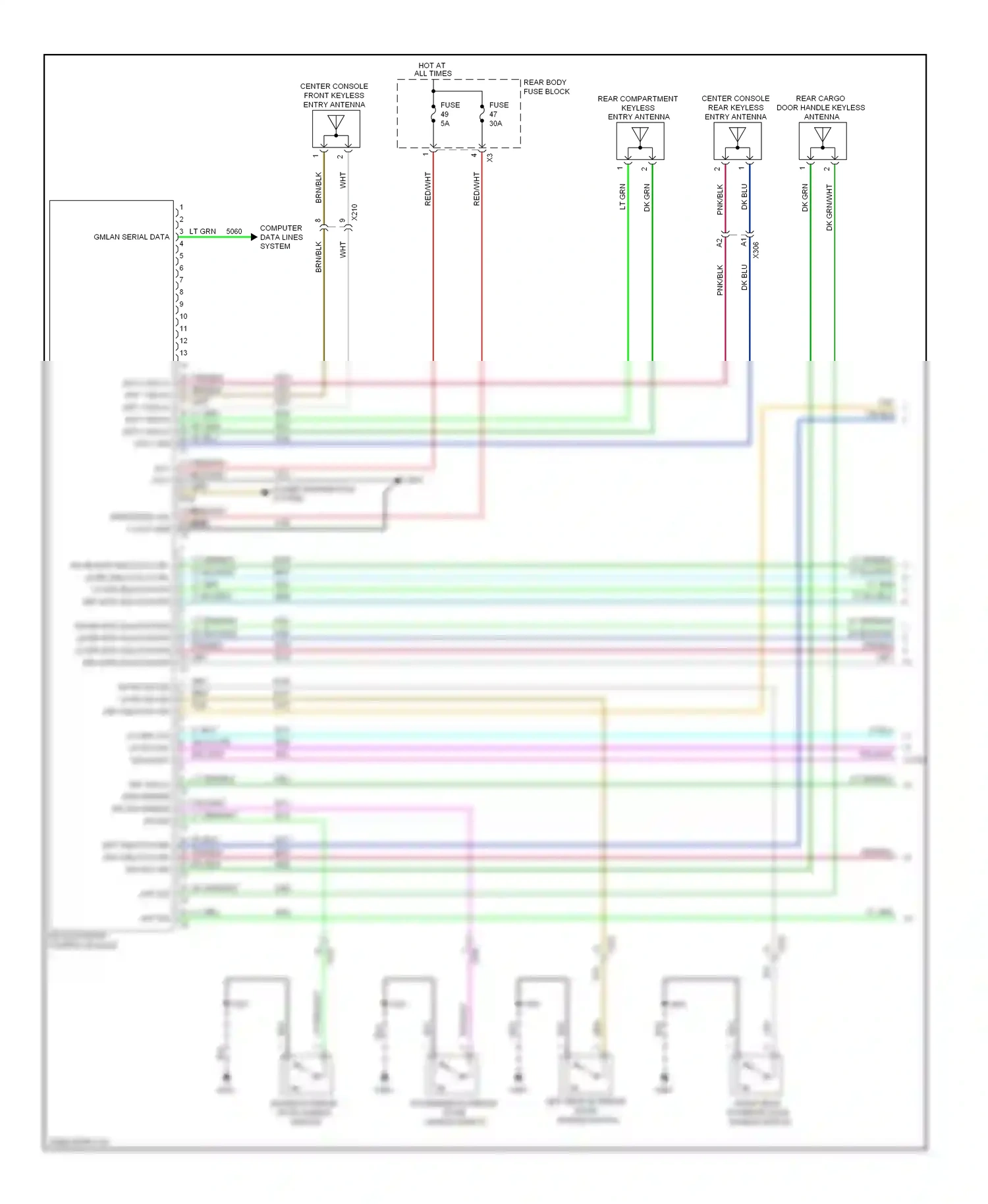 Saab 9-4X I (2011-2011) brn/blk wiring diagram  (1 of 2)