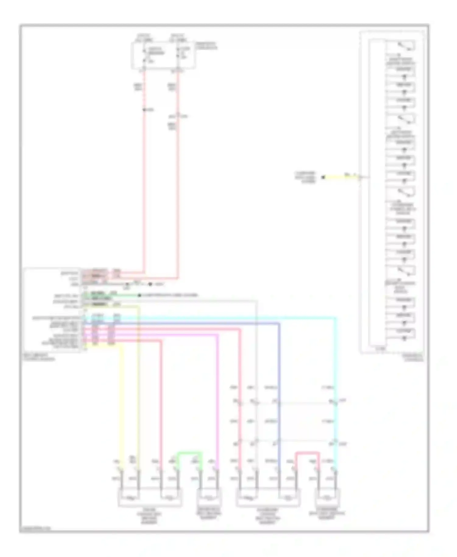 Wiring diagram driver cushion seat heating element for Saab 9-4X I (2011-2011) (1 of 2)