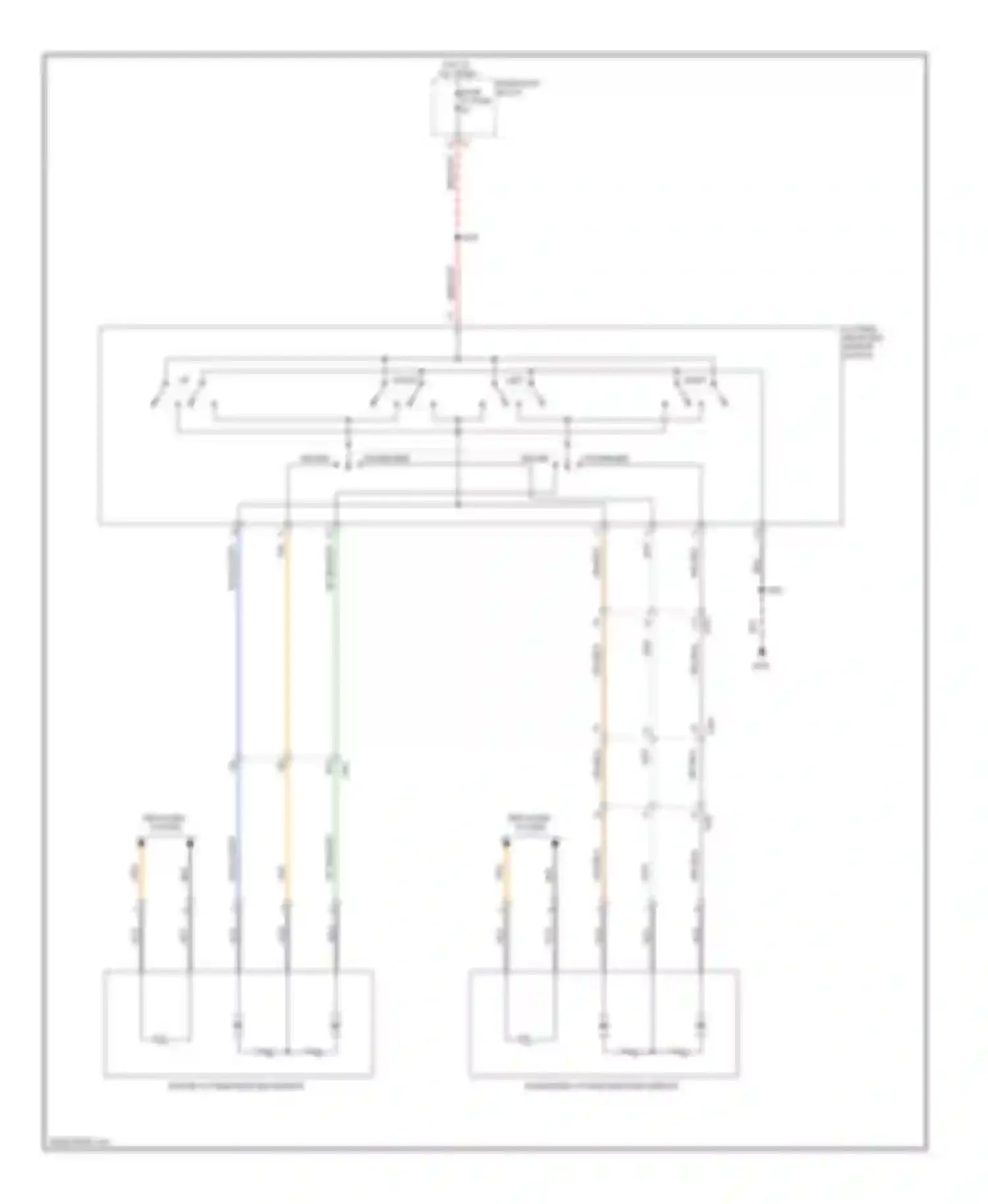 Wiring diagram driver outside rearview mirror for Saab 9-4X I (2011-2011) (4 of 4)