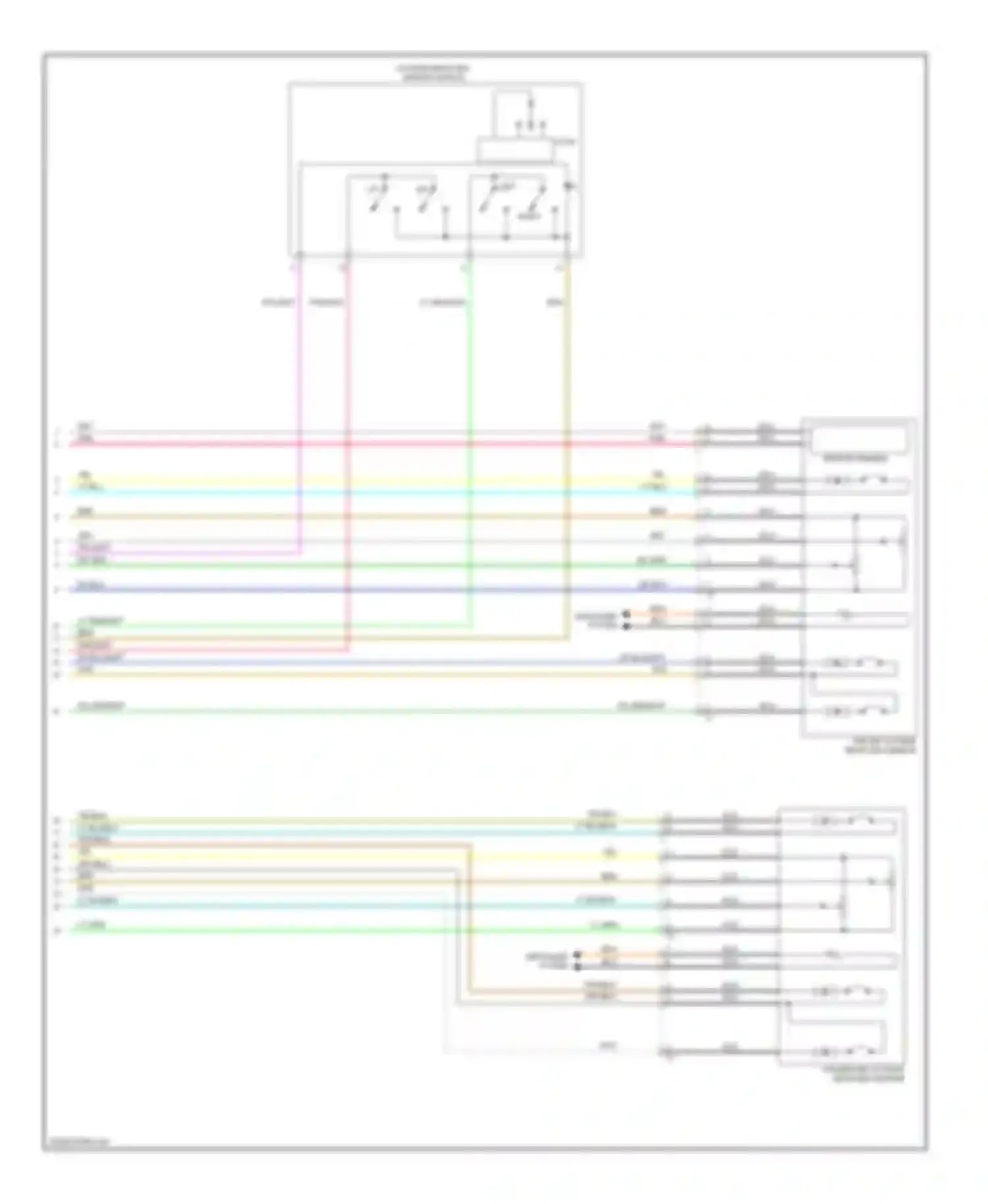 Wiring diagram driver outside rearview mirror for Saab 9-4X I (2011-2011) (3 of 4)