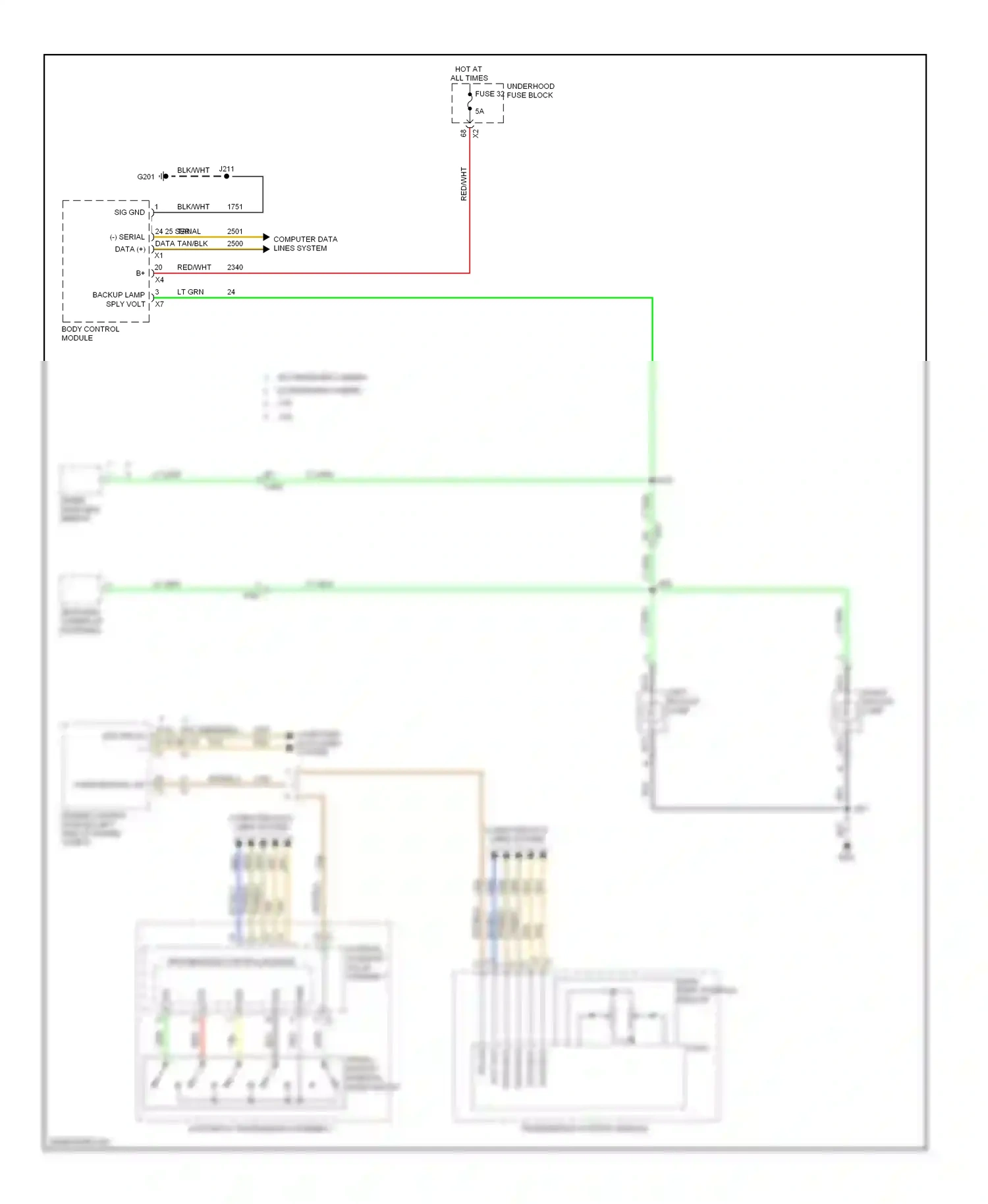 Saab 9-4X I (2011-2011) engine control module (left side of engine compt) wiring diagram  (1 of 2)