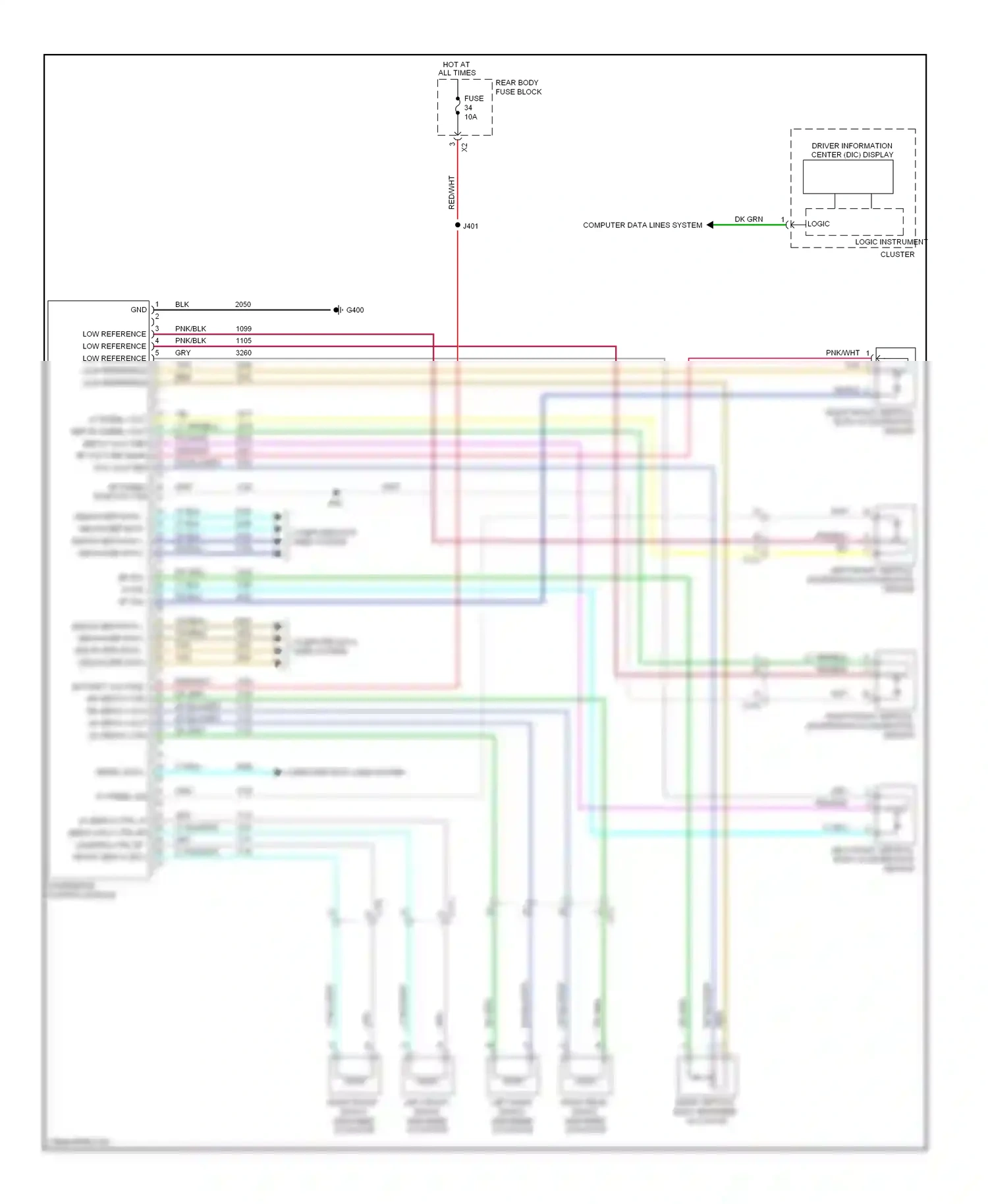 Saab 9-4X I (2011-2011) lf wheel sig wiring diagram  (1 of 1)