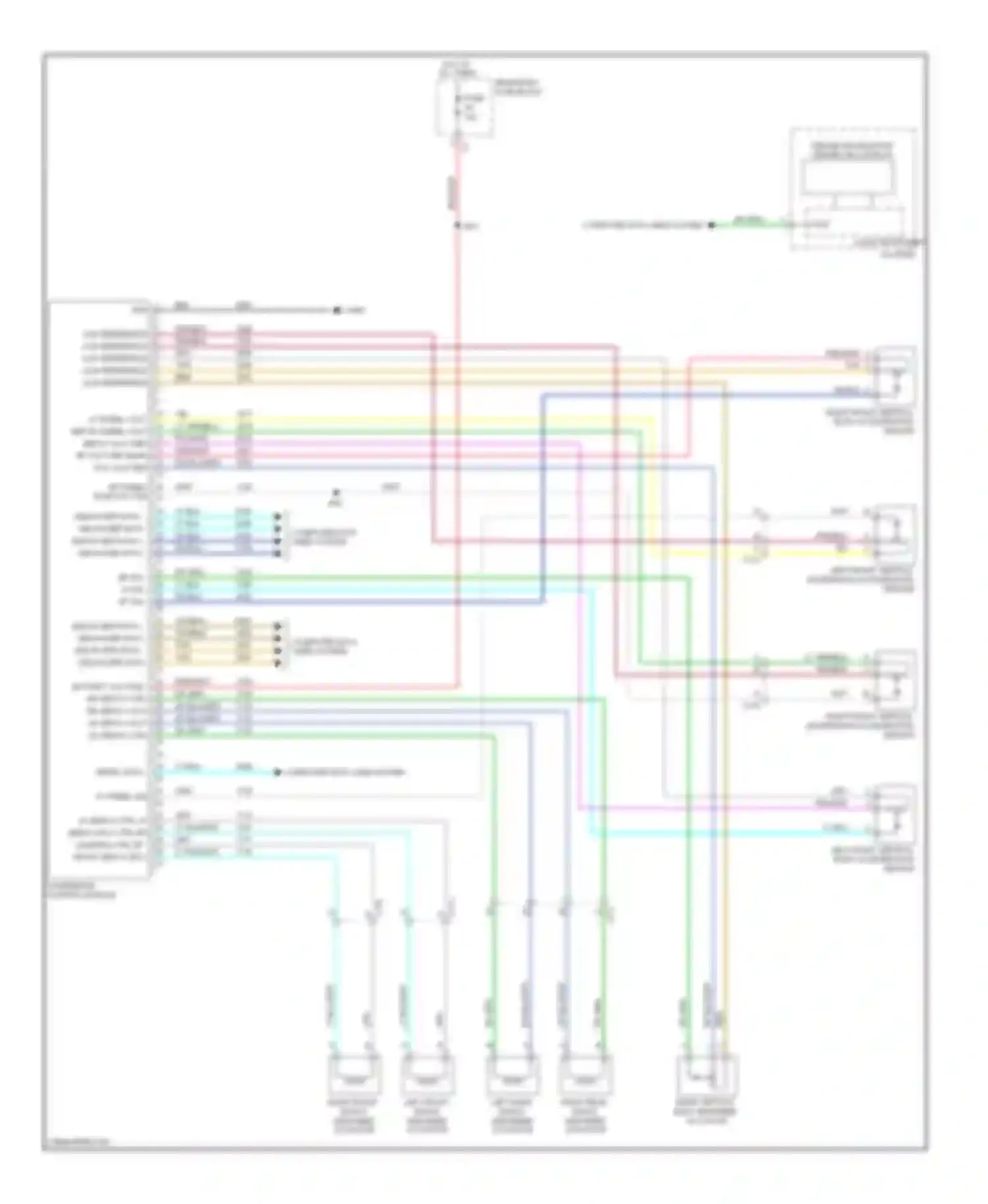 Wiring diagram right front vertical body acceleration sensor for Saab 9-4X I (2011-2011) (1 of 1)