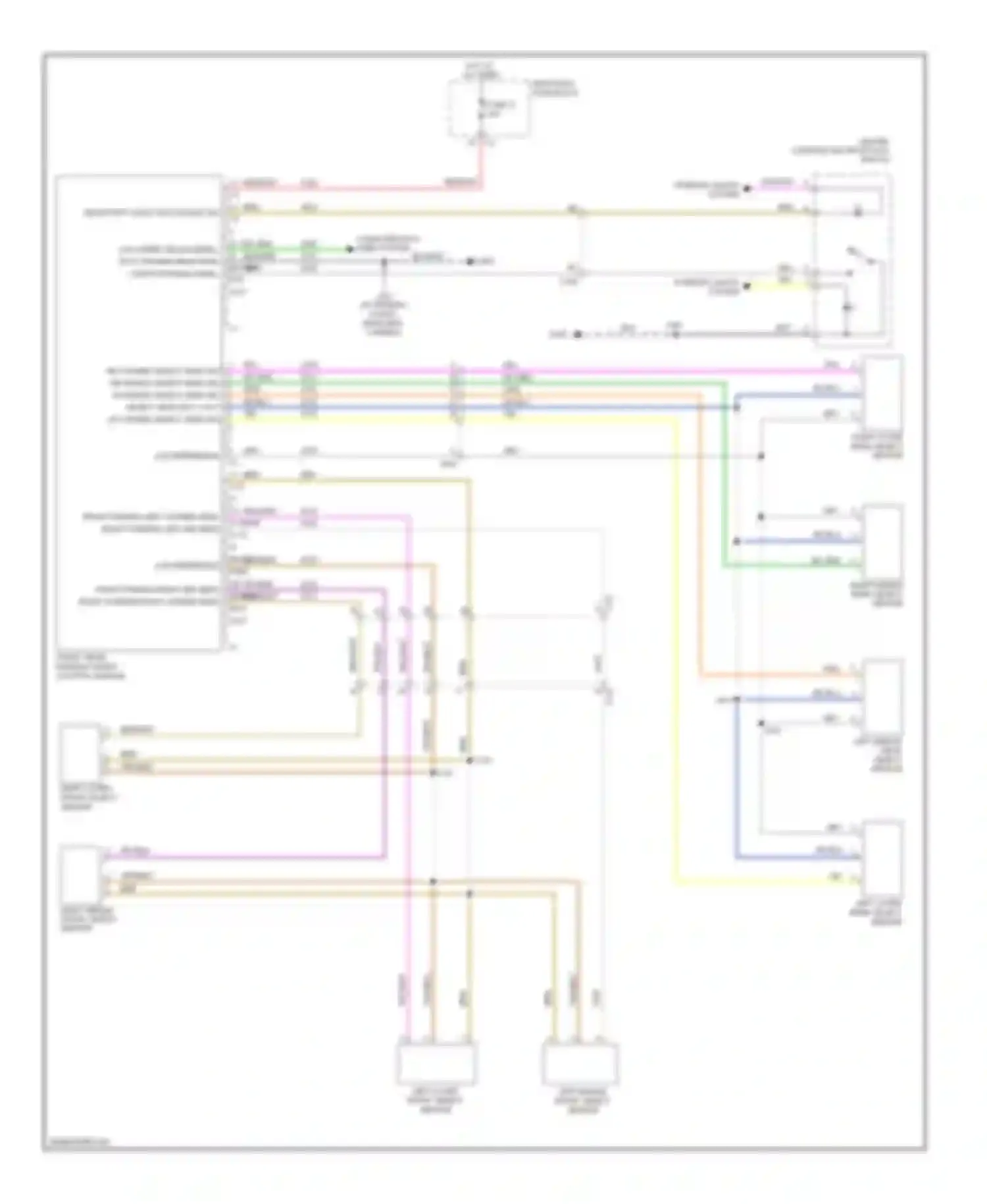 Wiring diagram right middle front object sensor for Saab 9-4X I (2011-2011) (1 of 1)