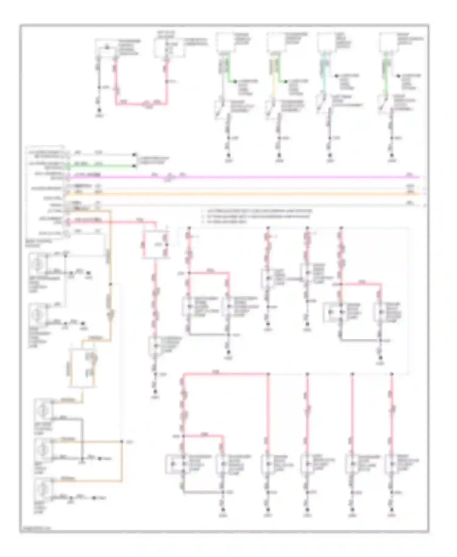 Wiring diagram right rear window switch for Saab 9-4X I (2011-2011) (2 of 7)