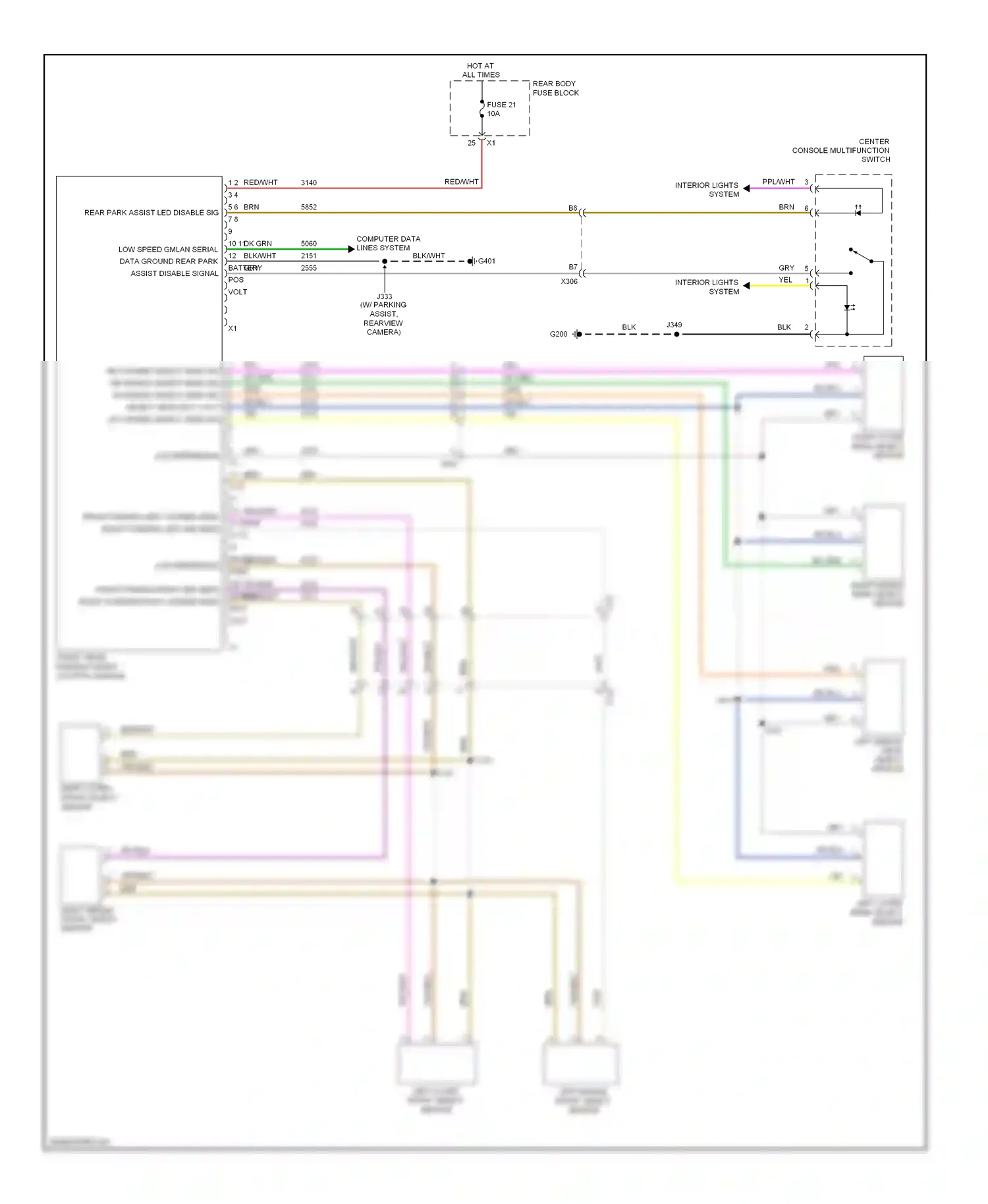 Saab 9-4X I (2011-2011) sensor wiring diagram  (2 of 3)