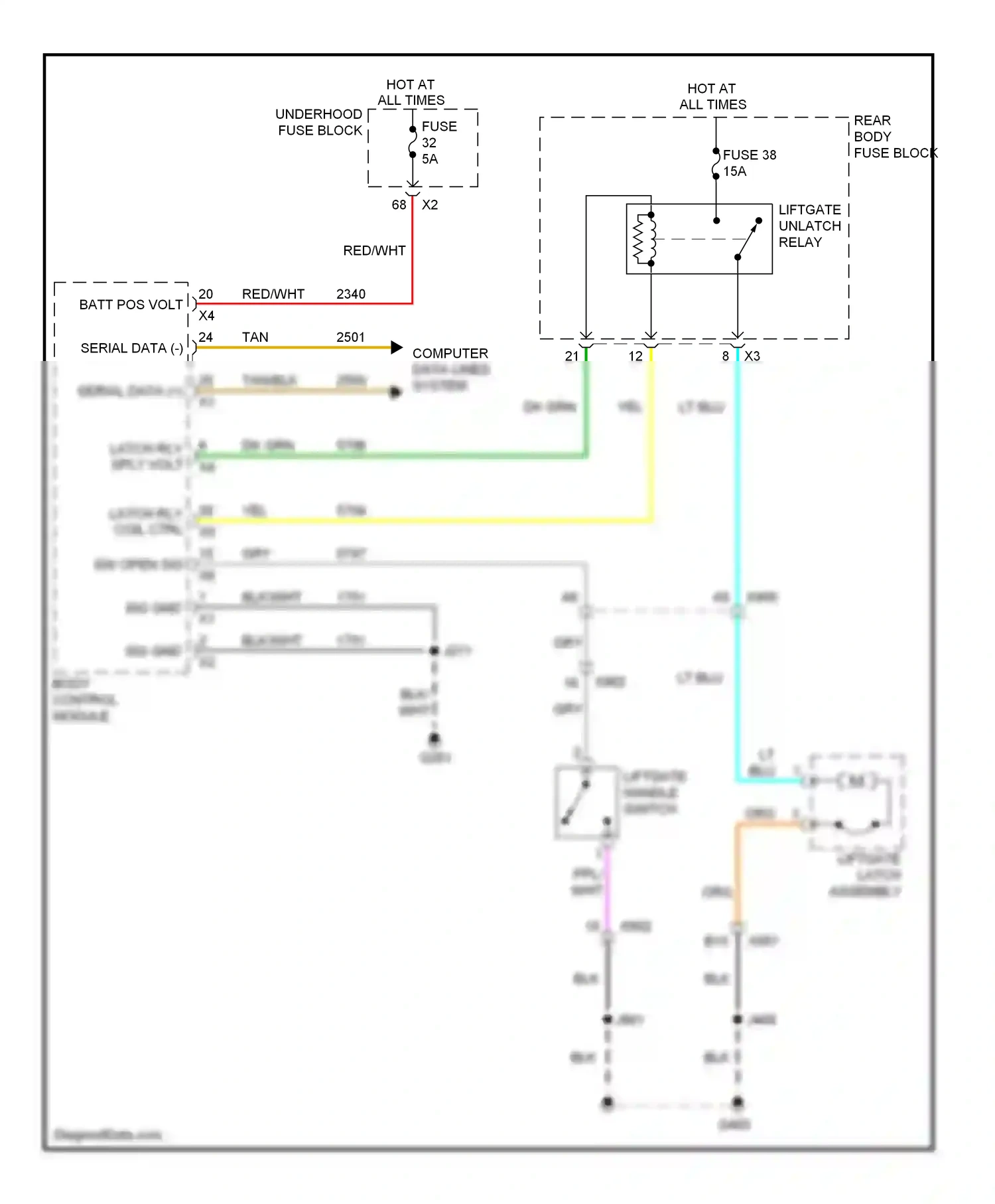 Saab 9-4X I (2011-2011) tan wiring diagram  (87 of 93)