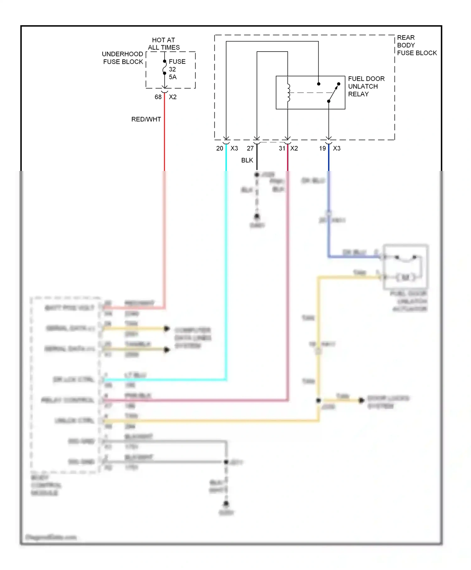 Saab 9-4X I (2011-2011) tan wiring diagram  (86 of 93)