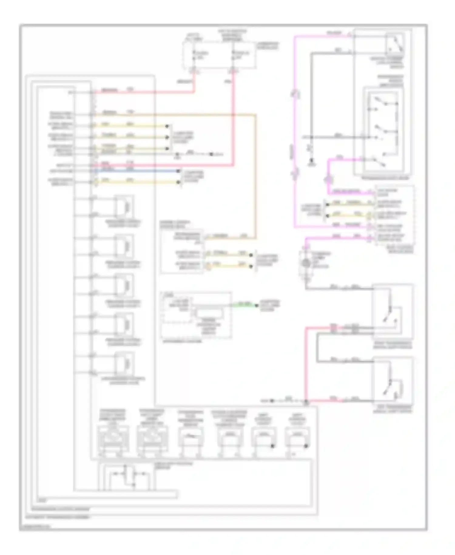 Wiring diagram tap up/tap down sw sig ppl for Saab 9-4X I (2011-2011) (1 of 2)