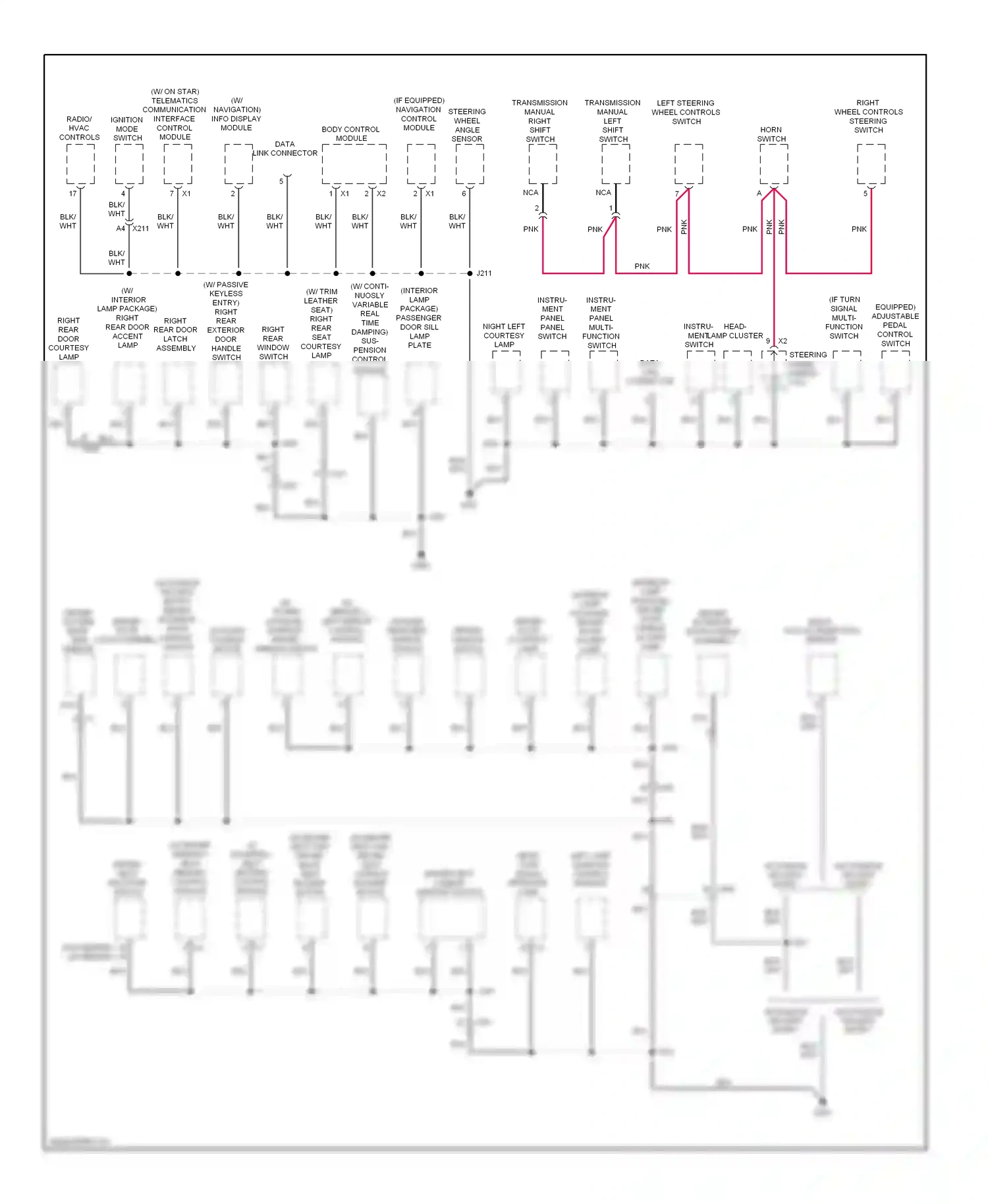 Saab 9-4X I (2011-2011) (w/ navigation) info display module wiring diagram  (1 of 1)
