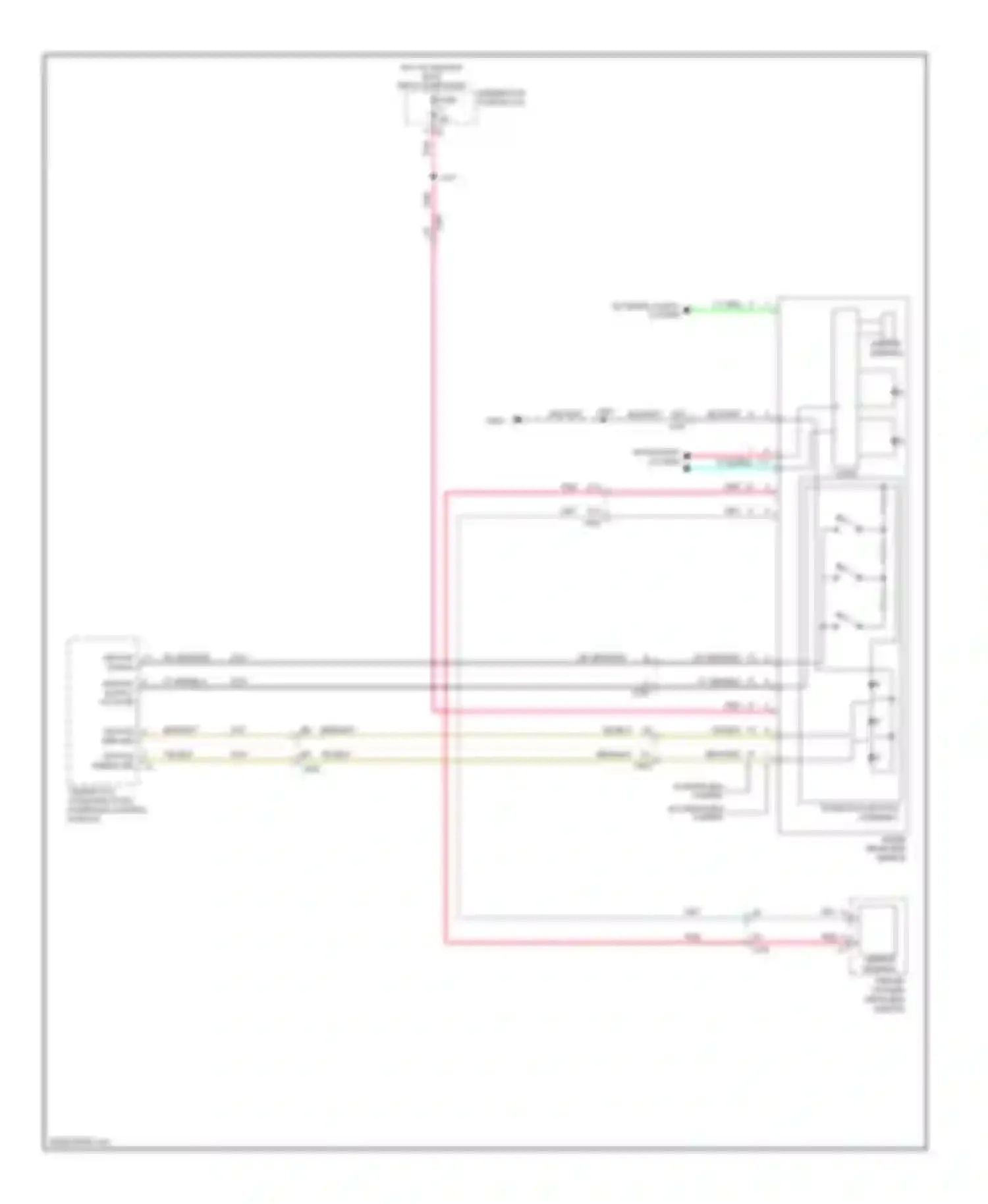 Wiring diagram w/ rearview camera w/o rearview camera for Saab 9-4X I (2011-2011) (1 of 2)