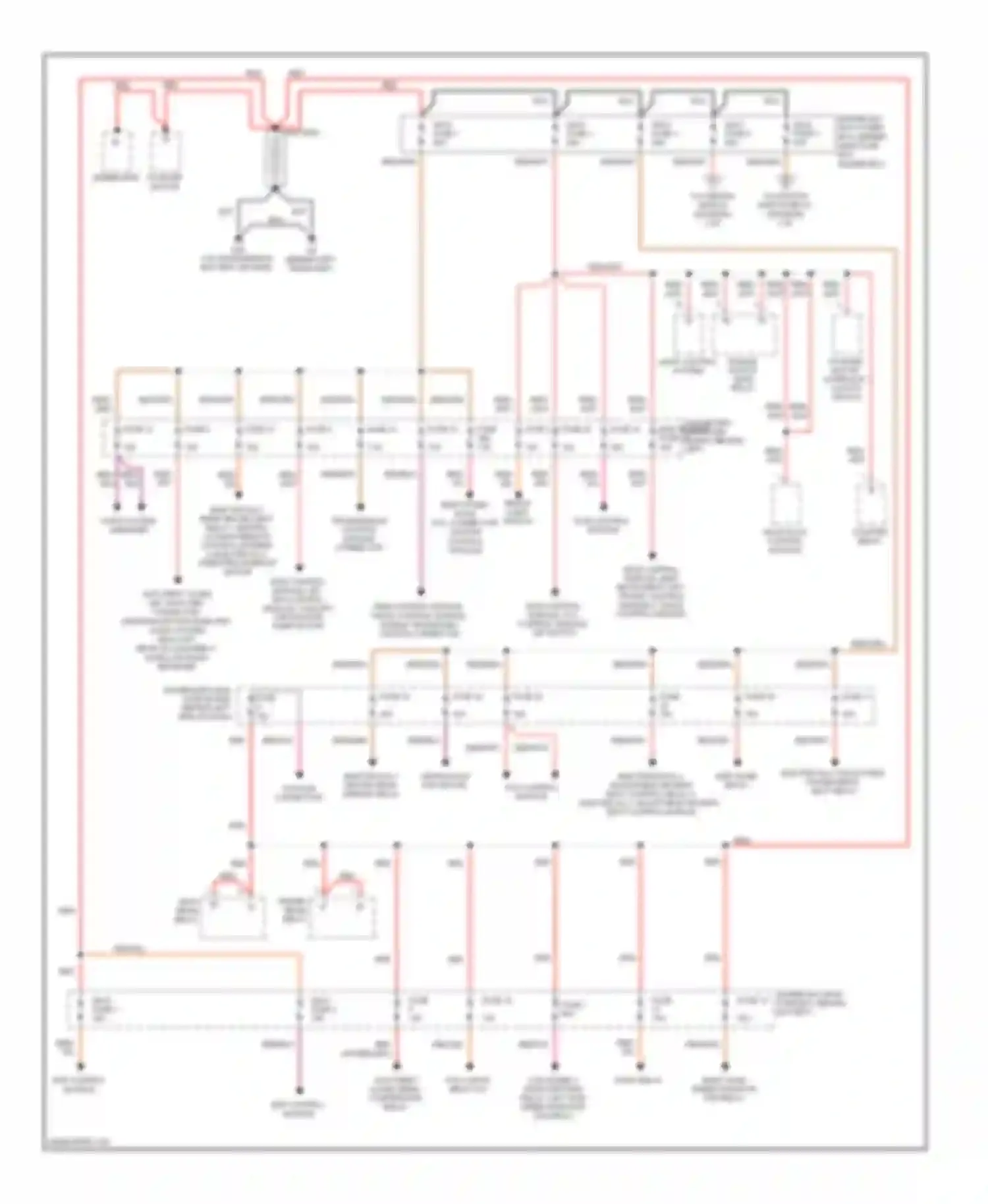 9-5 Saab I facelift 2 (2005-2010): Power distribution circuit (1 of 2)