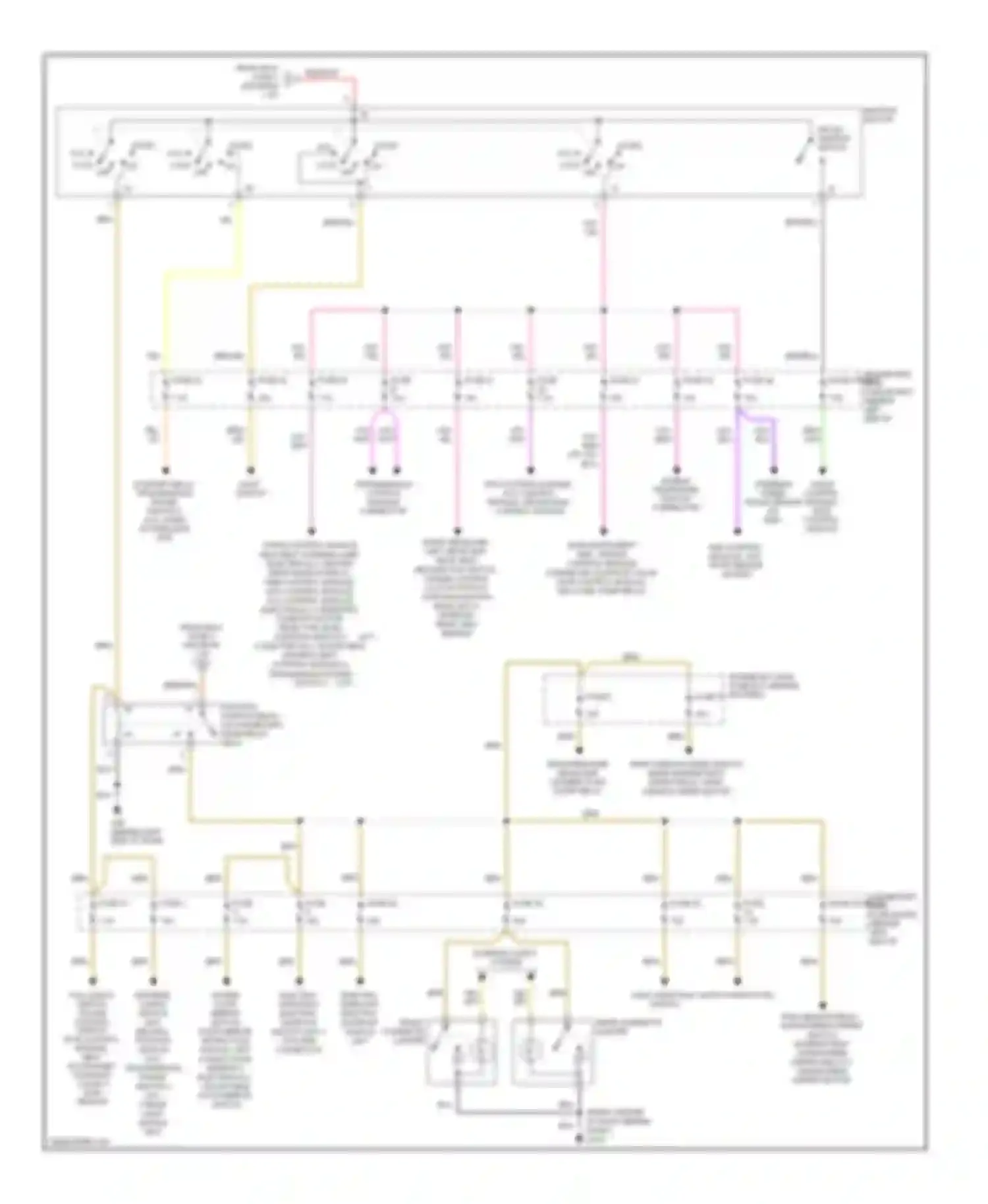 9-5 Saab I facelift 2 (2005-2010): Power distribution circuit (2 of 2)