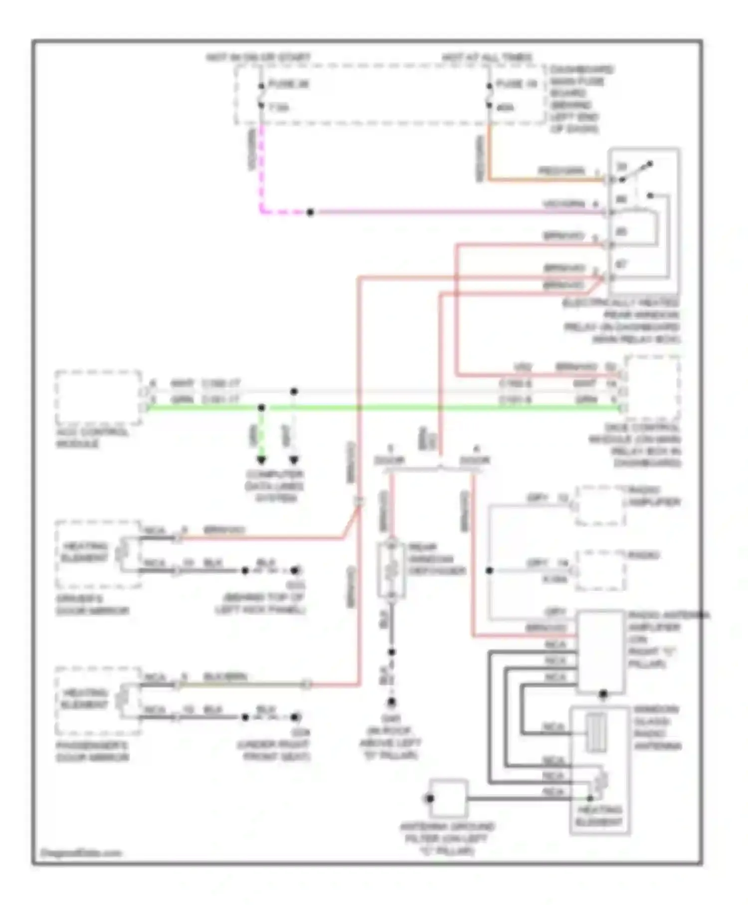 Wiring diagram acc control module for Saab 9-5 I facelift 2 (2005-2010) (2 of 6)