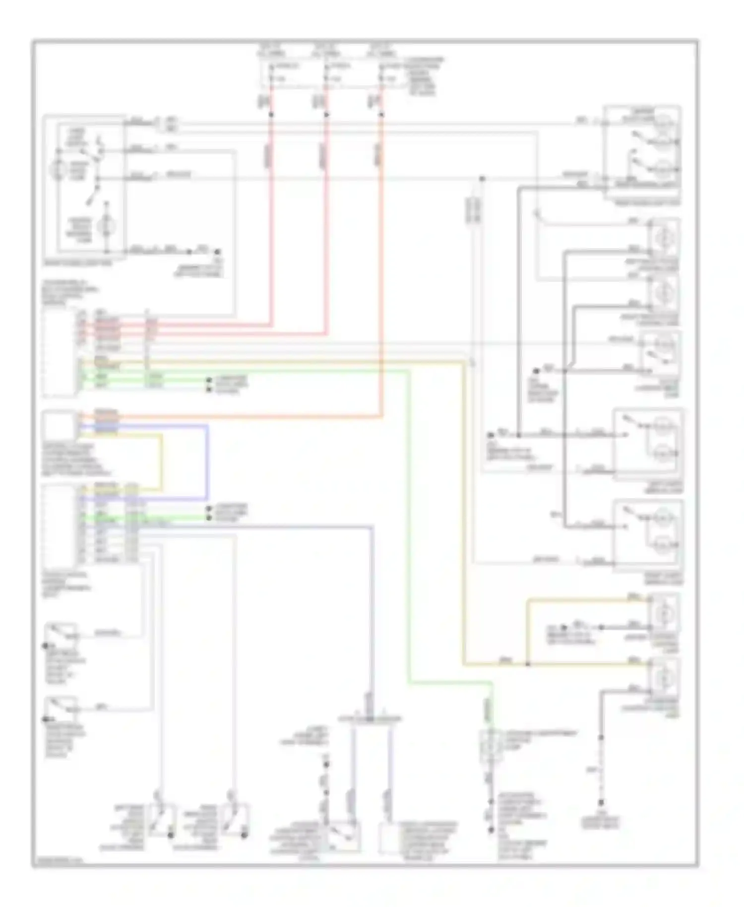Wiring diagram front dome light unit for Saab 9-5 I facelift 2 (2005-2010) (1 of 1)