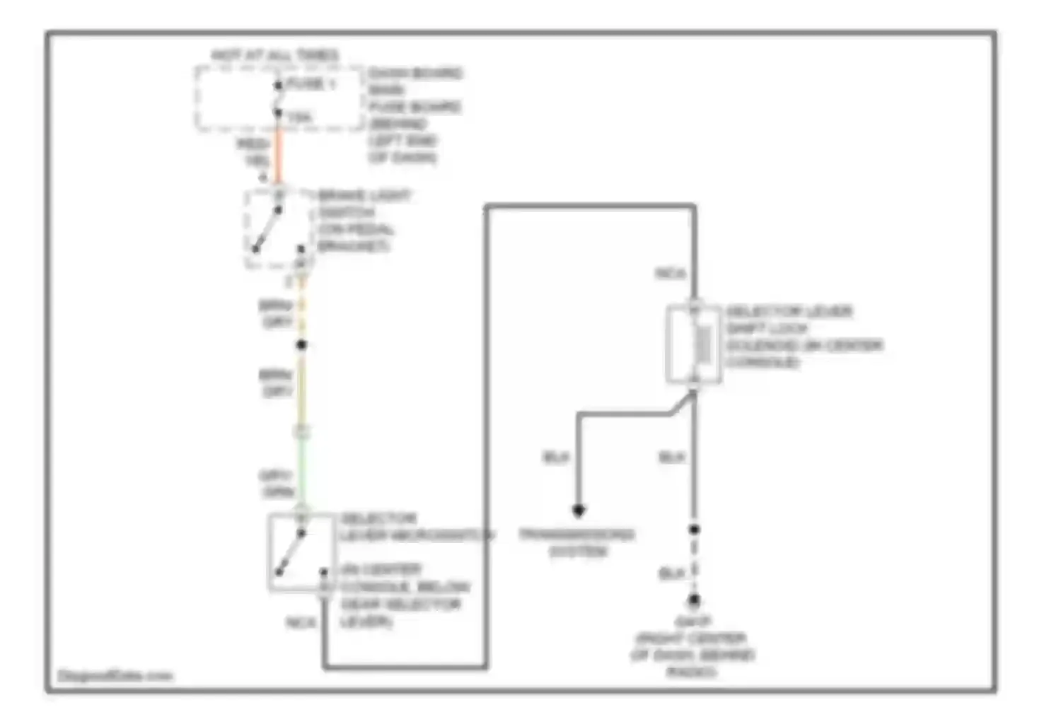 Wiring diagram fuse 1 for Saab 9-5 I facelift 2 (2005-2010) (7 of 8)