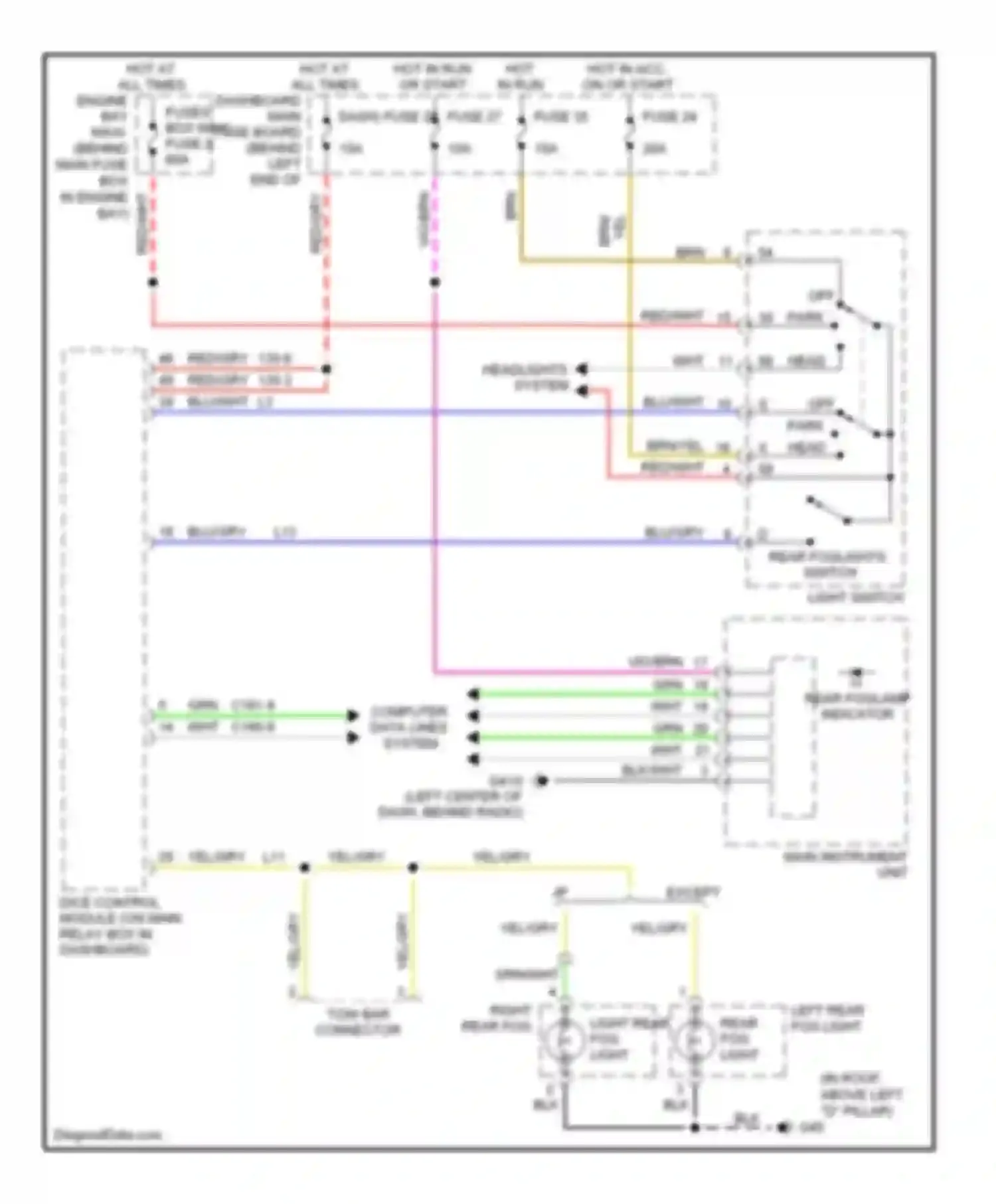 Wiring diagram grn/wht for Saab 9-5 I facelift 2 (2005-2010) (20 of 25)