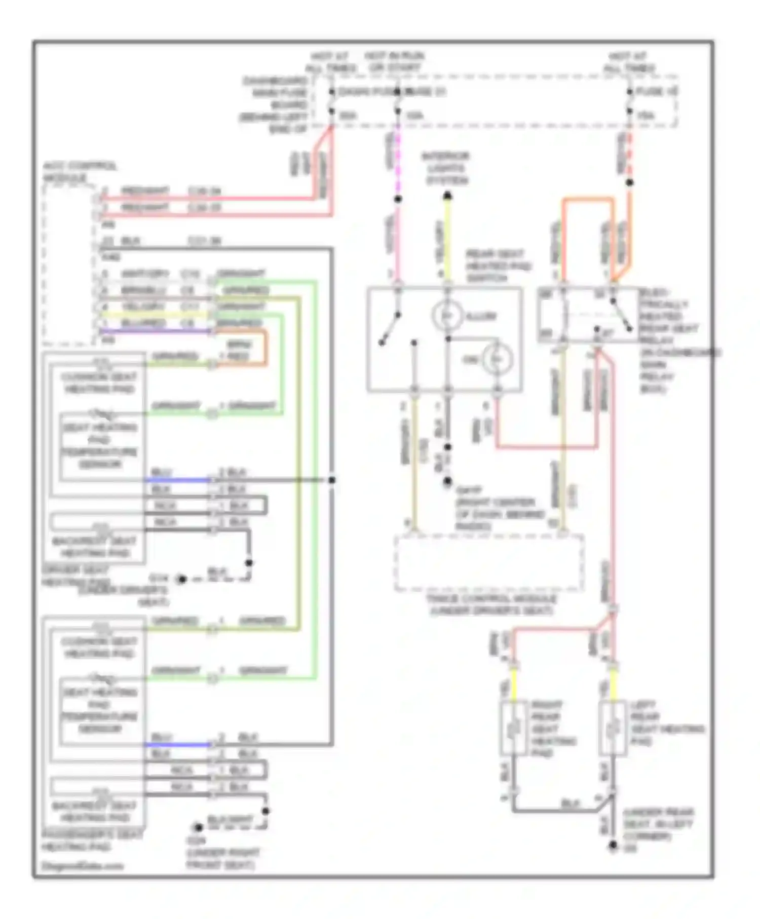Wiring diagram hot in run or start for Saab 9-5 I facelift 2 (2005-2010) (13 of 17)