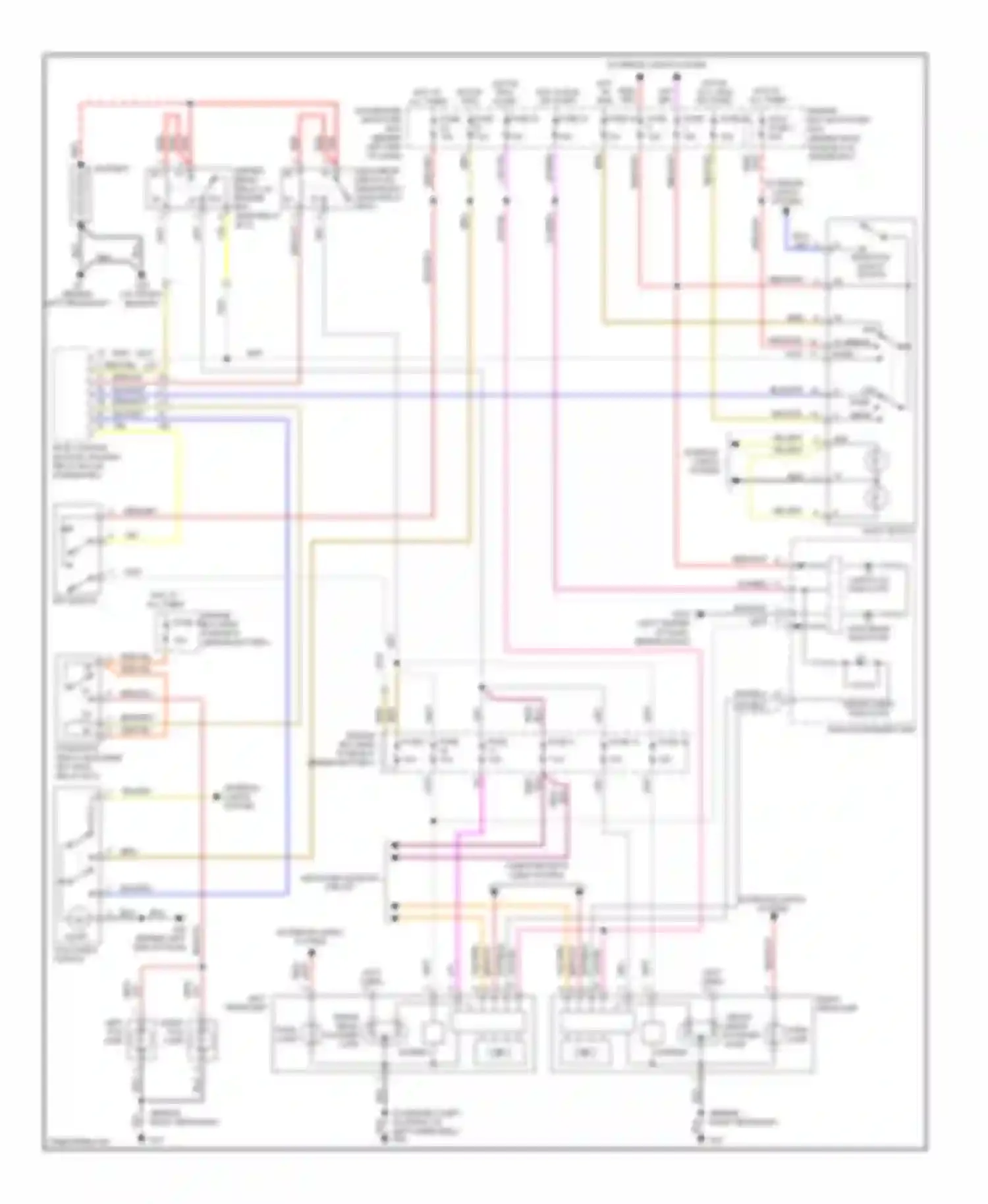 Wiring diagram rear fog lights switch for Saab 9-5 I facelift 2 (2005-2010) (1 of 2)