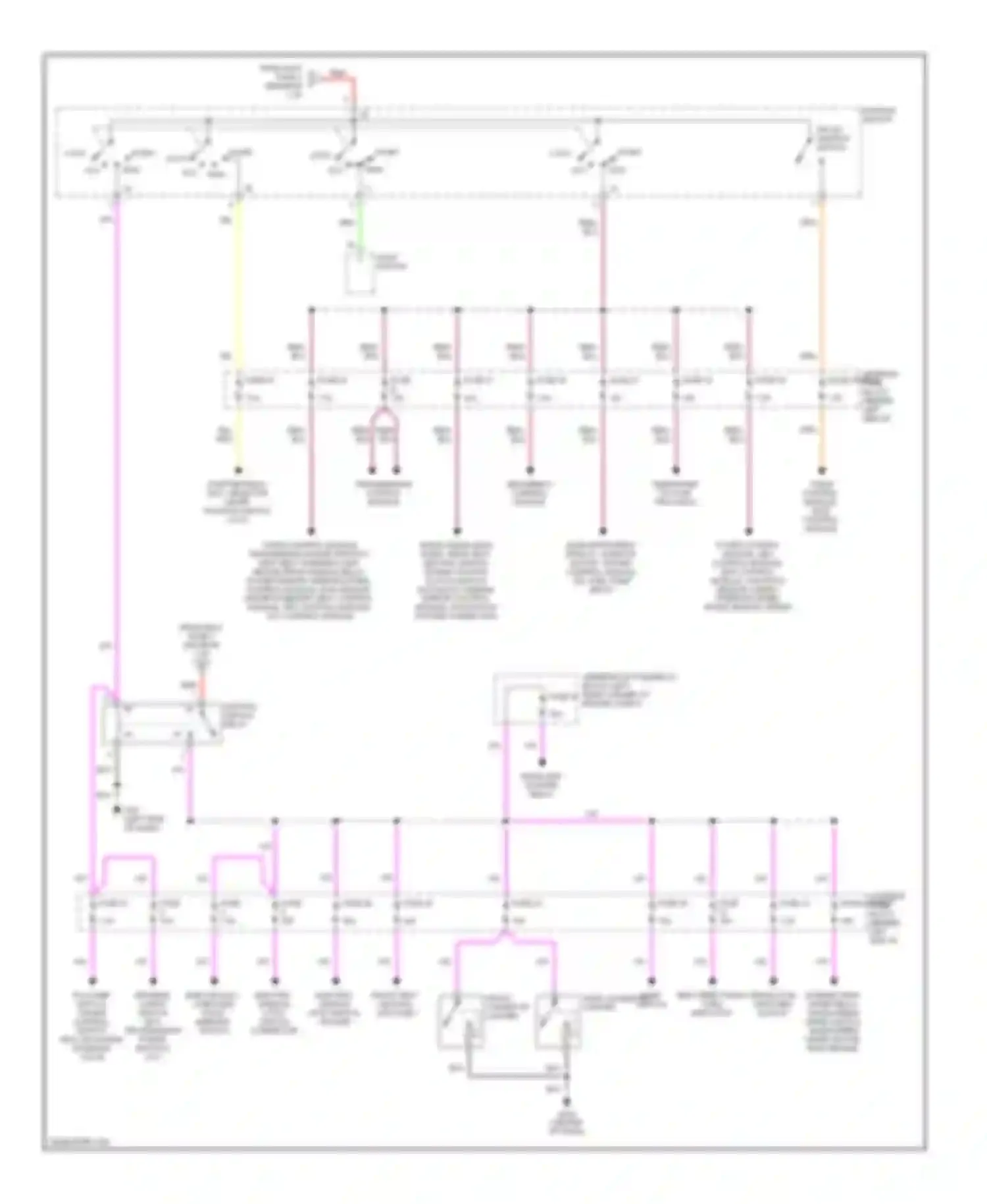 9-5 Saab I facelift (2001-2005): Power distribution circuit (2 of 2)