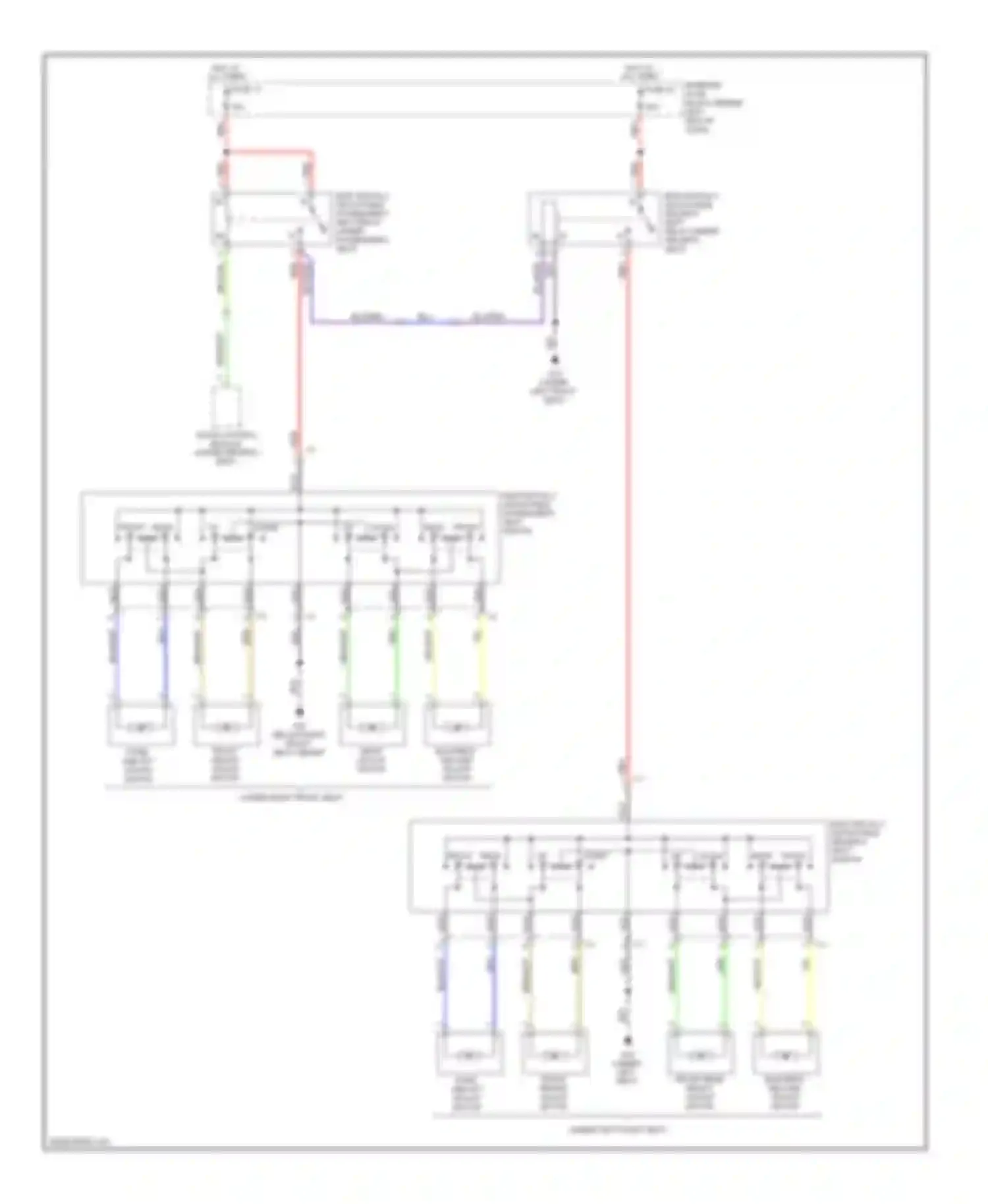 Wiring diagram backrest recline adjust motor for Saab 9-5 I facelift (2001-2005) (1 of 1)