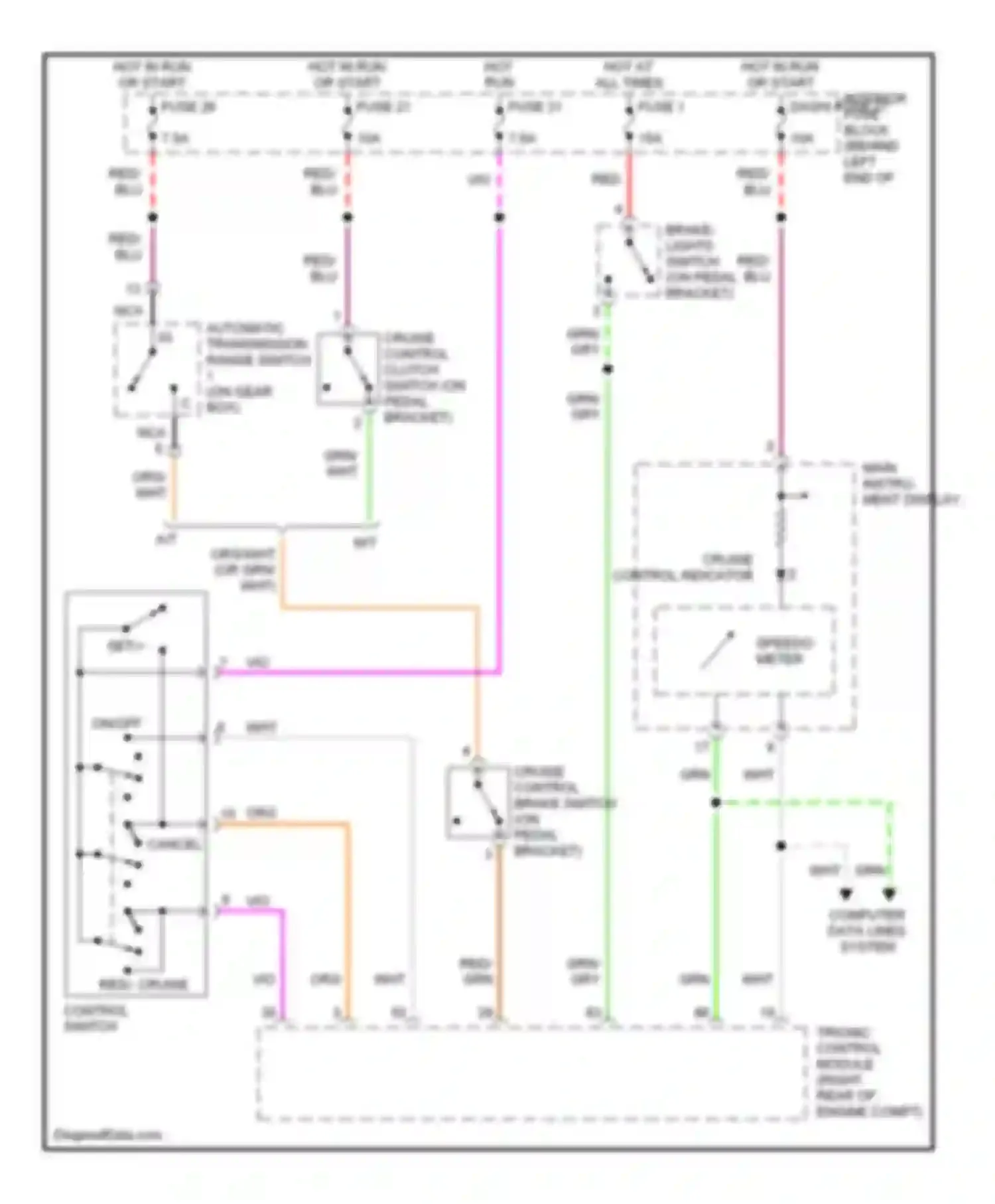 Wiring diagram fuse 26 for Saab 9-5 I facelift (2001-2005) (4 of 9)