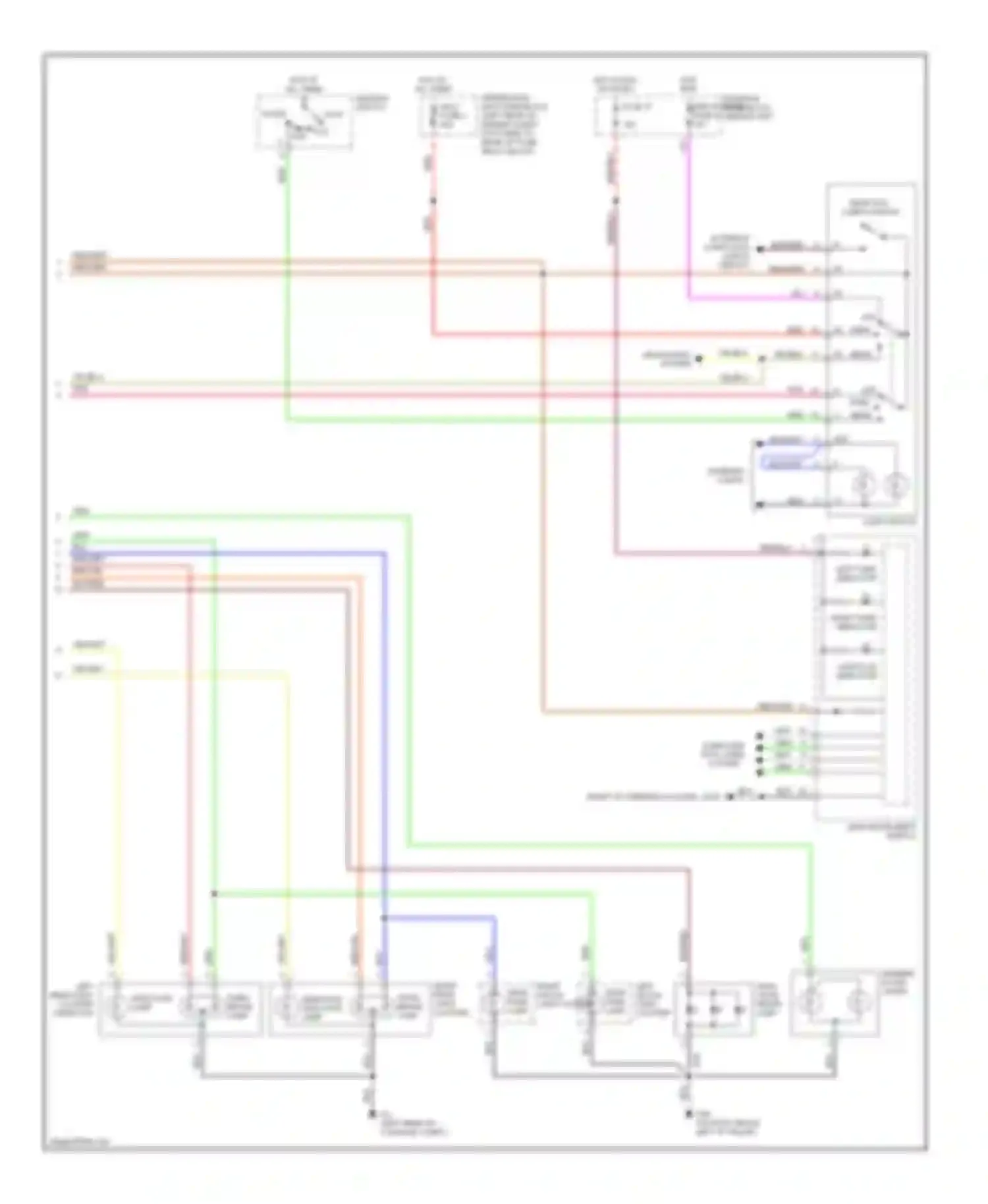 Wiring diagram high- level brake lamp for Saab 9-5 I facelift (2001-2005) (2 of 2)