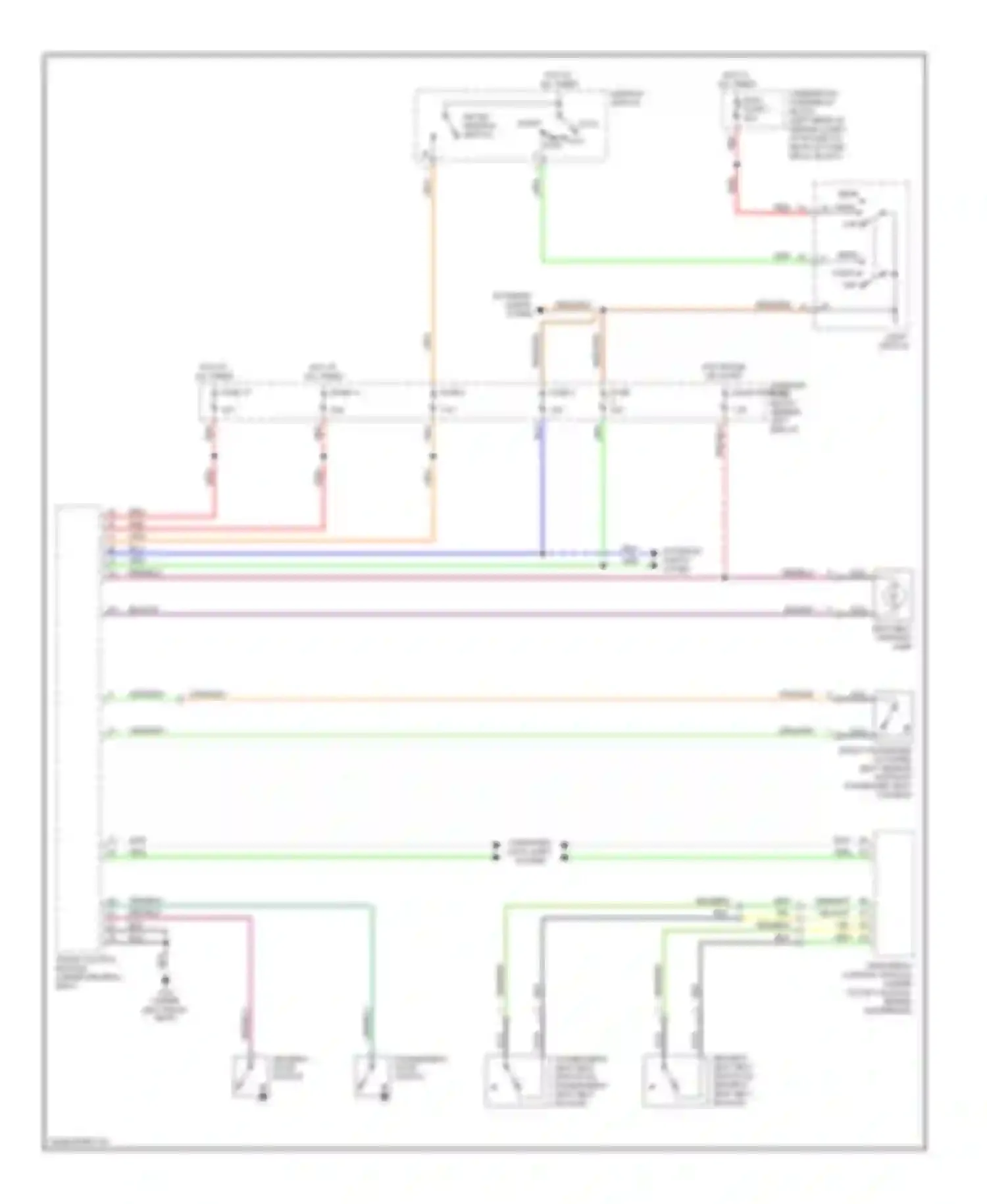 Wiring diagram key-in ignition switch for Saab 9-5 I facelift (2001-2005) (2 of 2)