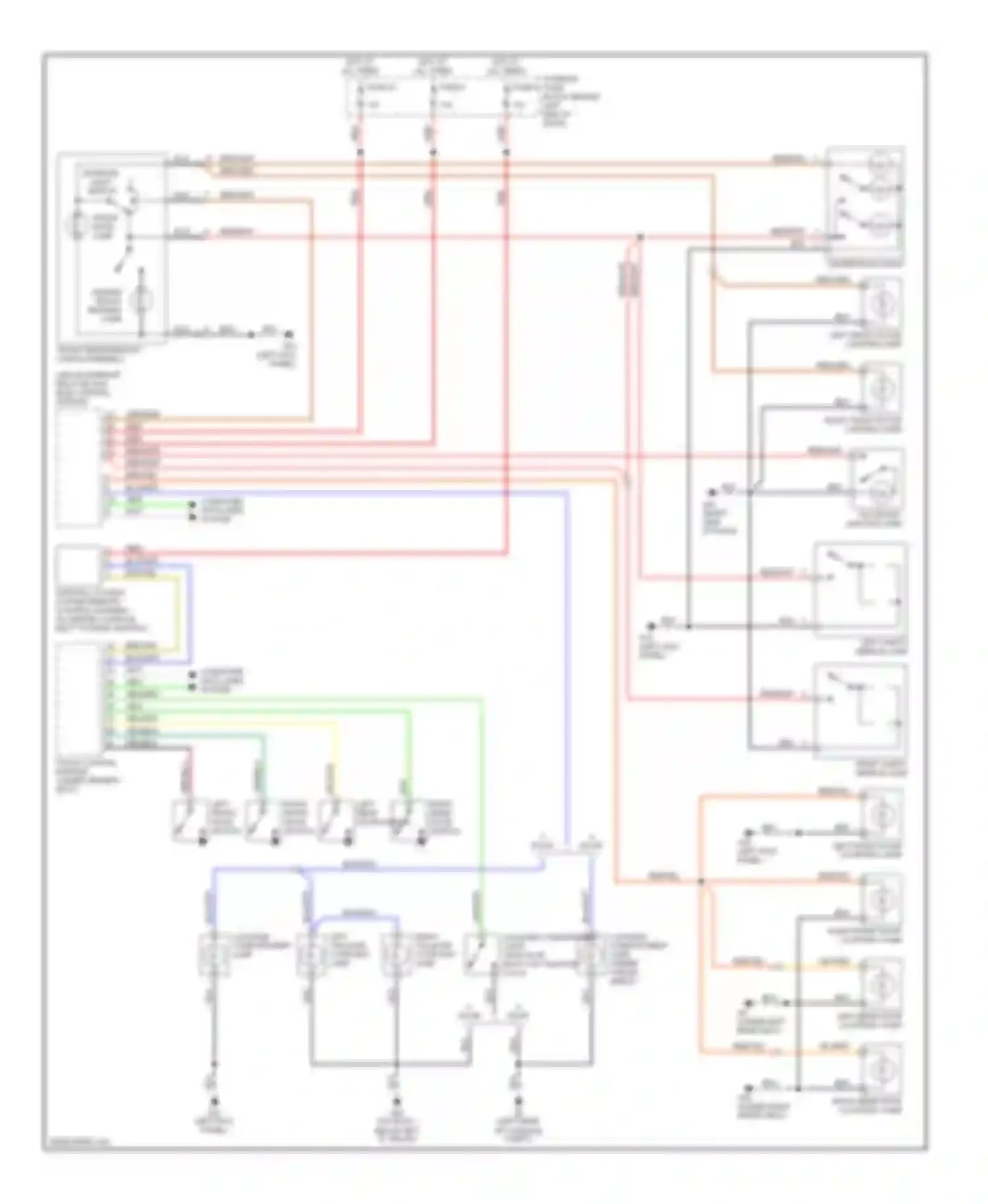 Wiring diagram left front door switch for Saab 9-5 I facelift (2001-2005) (1 of 1)