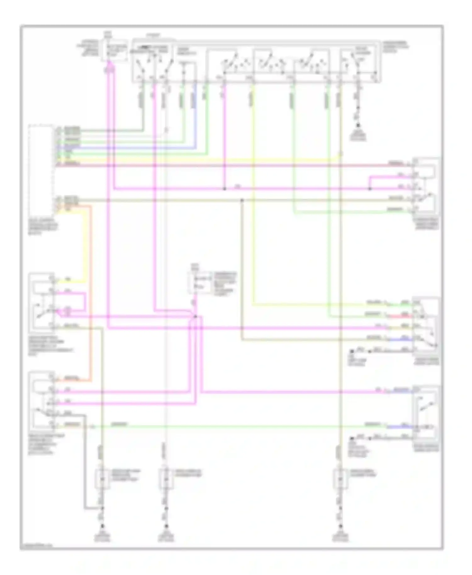 Wiring diagram windscreen wipers stalk switch for Saab 9-5 I facelift (2001-2005) (1 of 2)