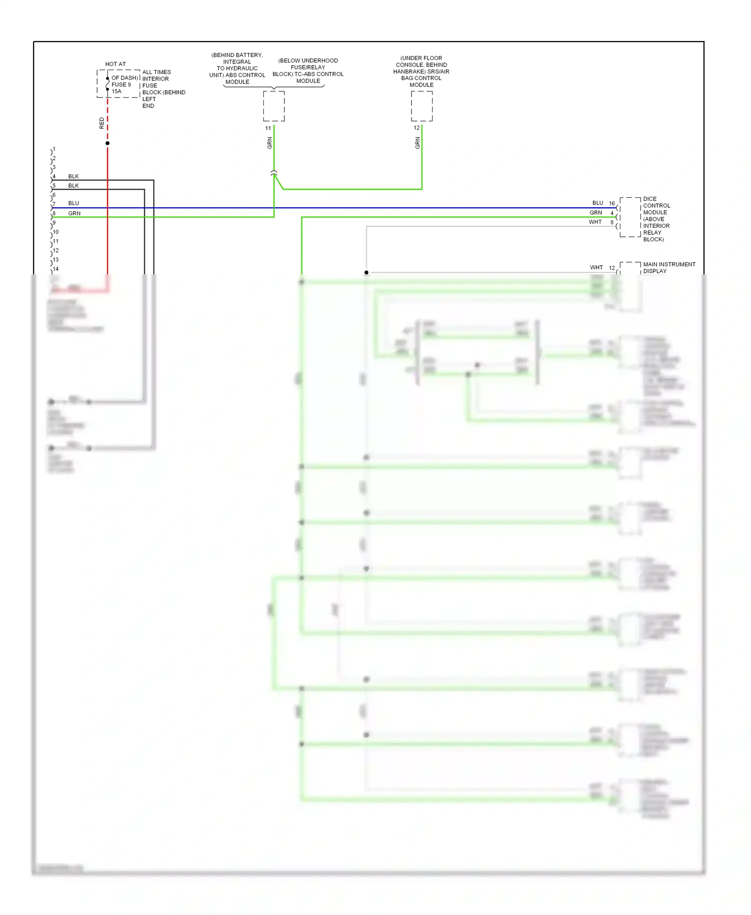 Computer data lines — Computer data lines. Saab 9-5 I (1997-2001)