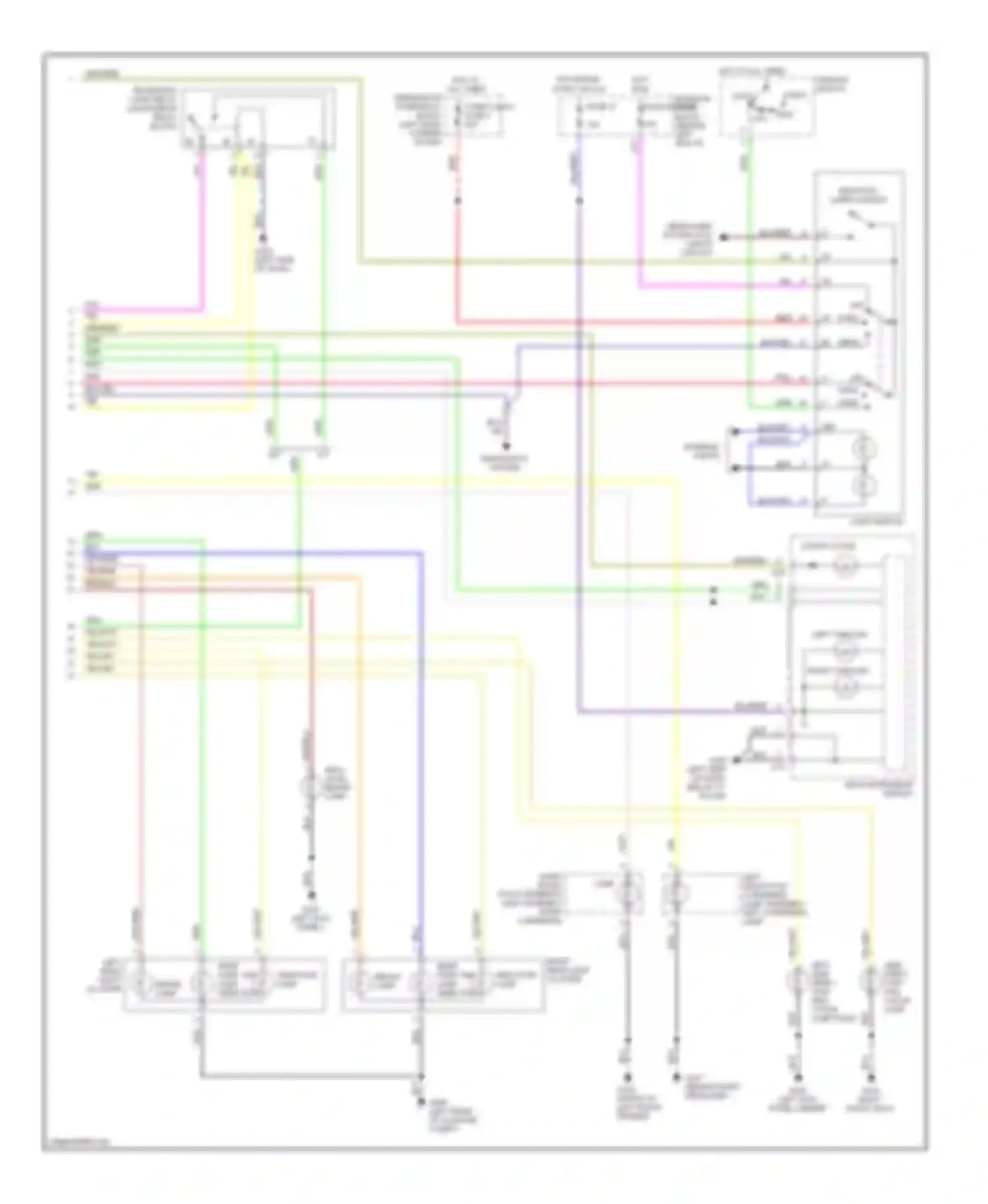 9-5 Saab I (1997-2001): Exterior lamps circuit (2 of 2)