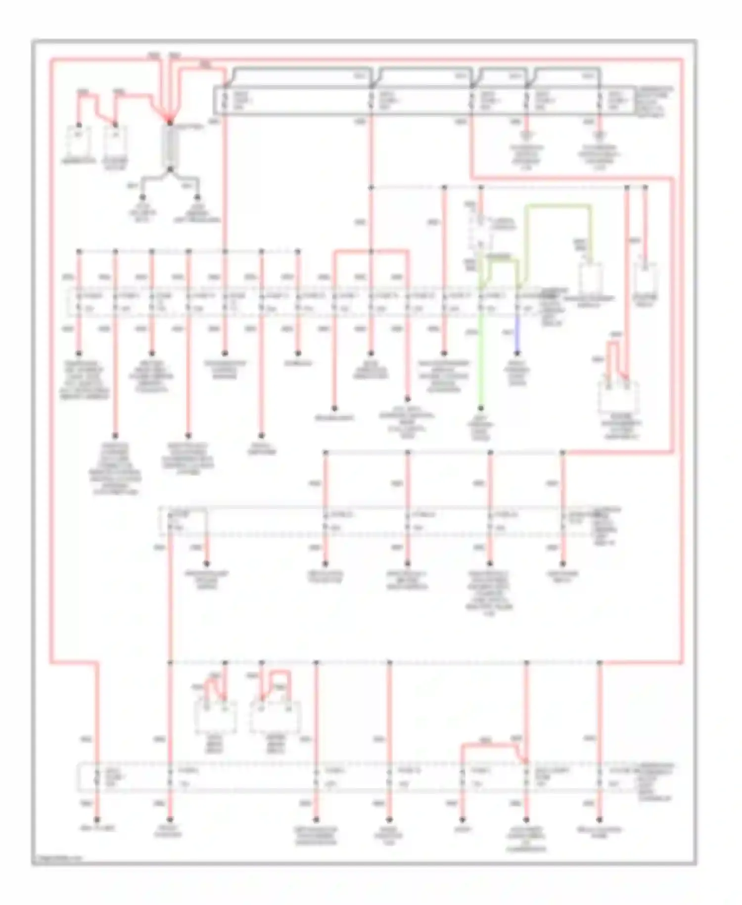 9-5 Saab I (1997-2001): Power distribution circuit (1 of 2)